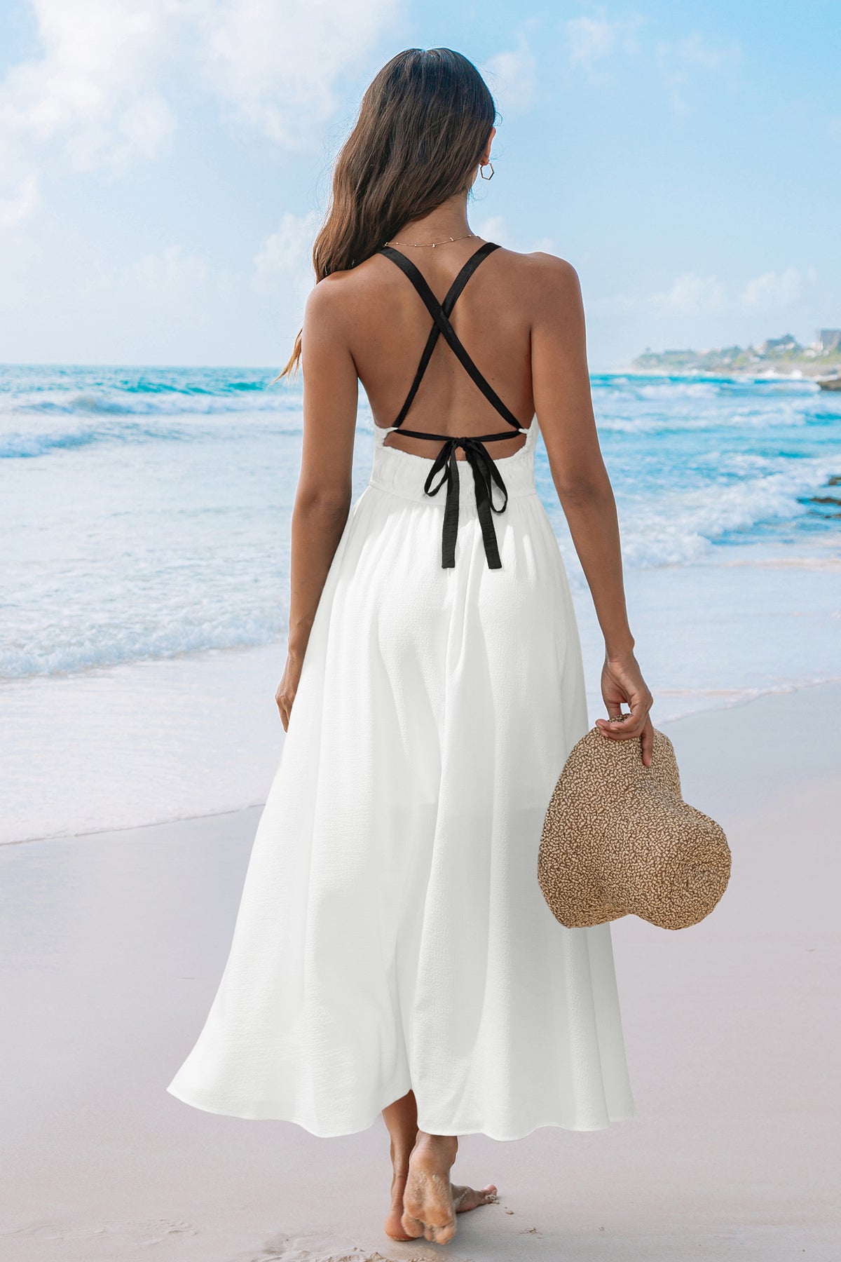 Glow Figure White Maxi Dress
