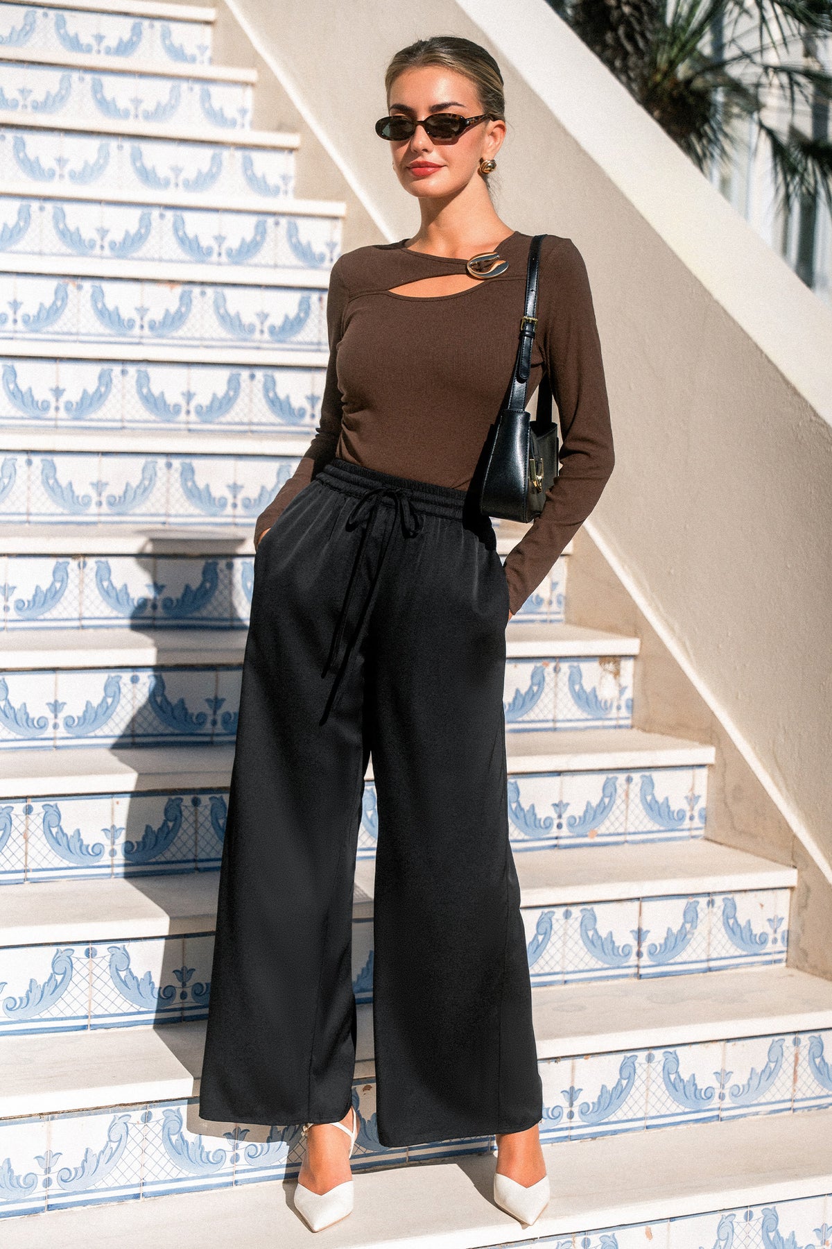 Going With It Black Pants