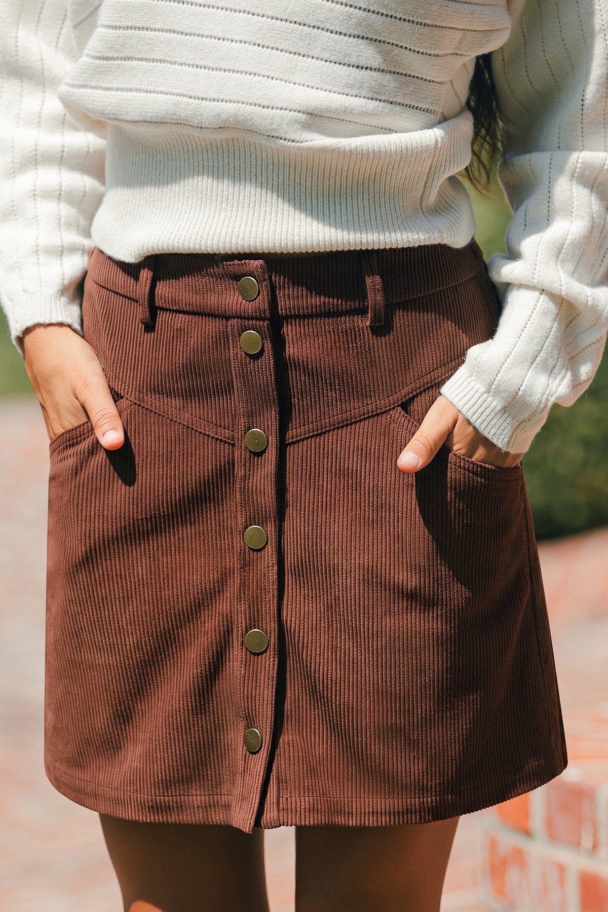 Good for the Soul Brown Mini Skirt