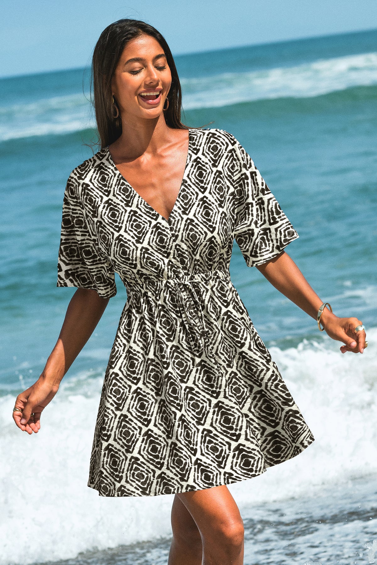 Harmony Lane Geo Mini Dress