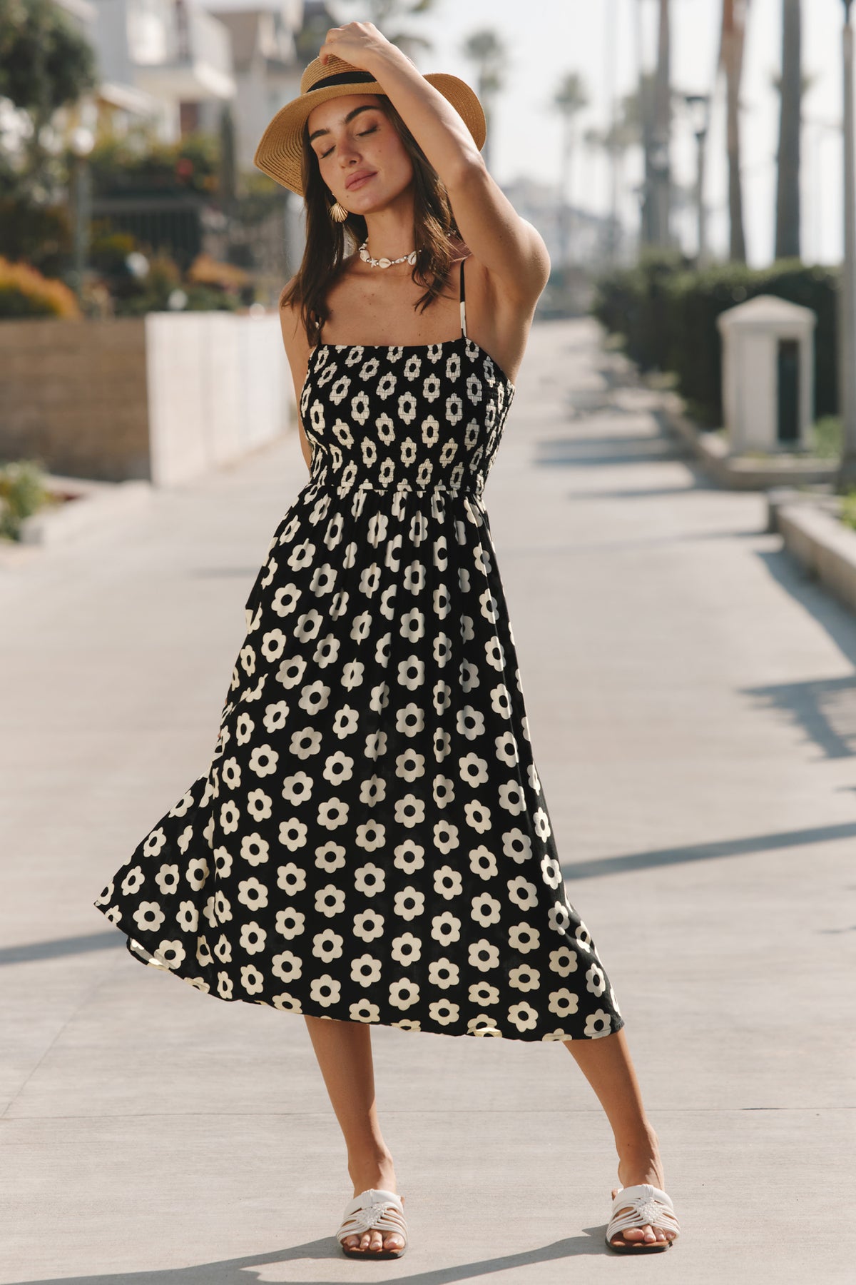 Hazy Daisy Floral Midi Dress