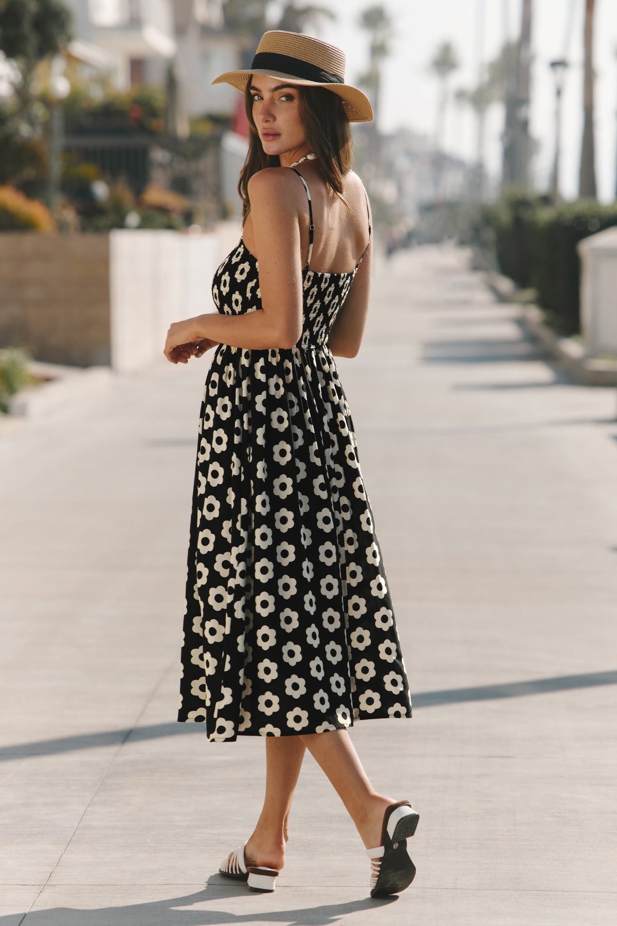 Hazy Daisy Floral Midi Dress
