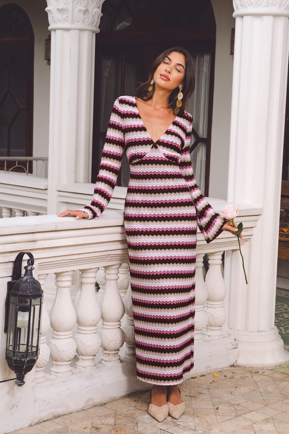Head Over Heels Striped Maxi Dress