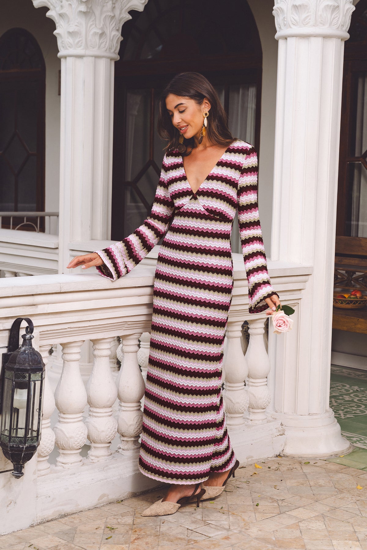 Head Over Heels Striped Maxi Dress