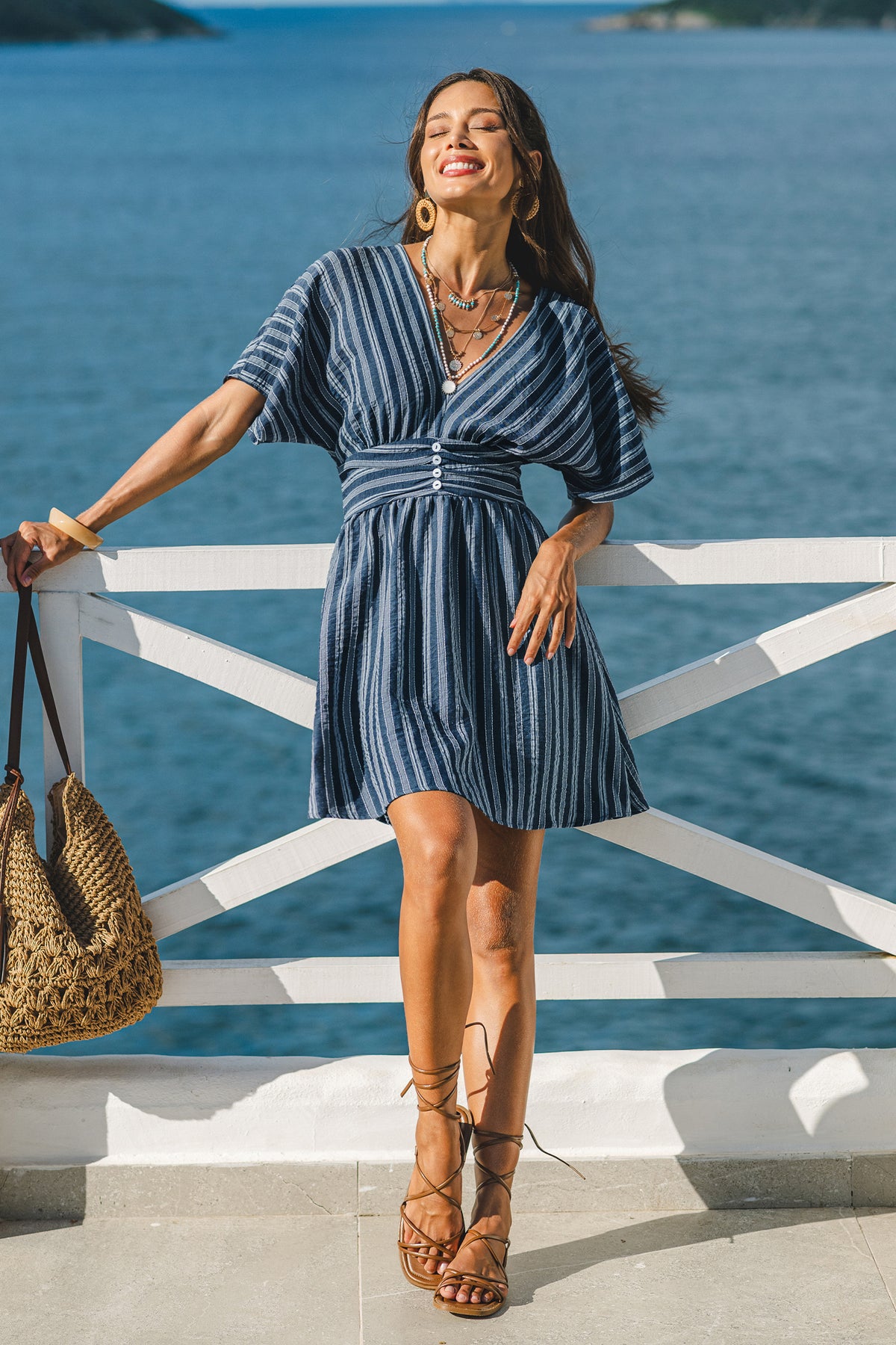 Here for It Striped Mini Dress
