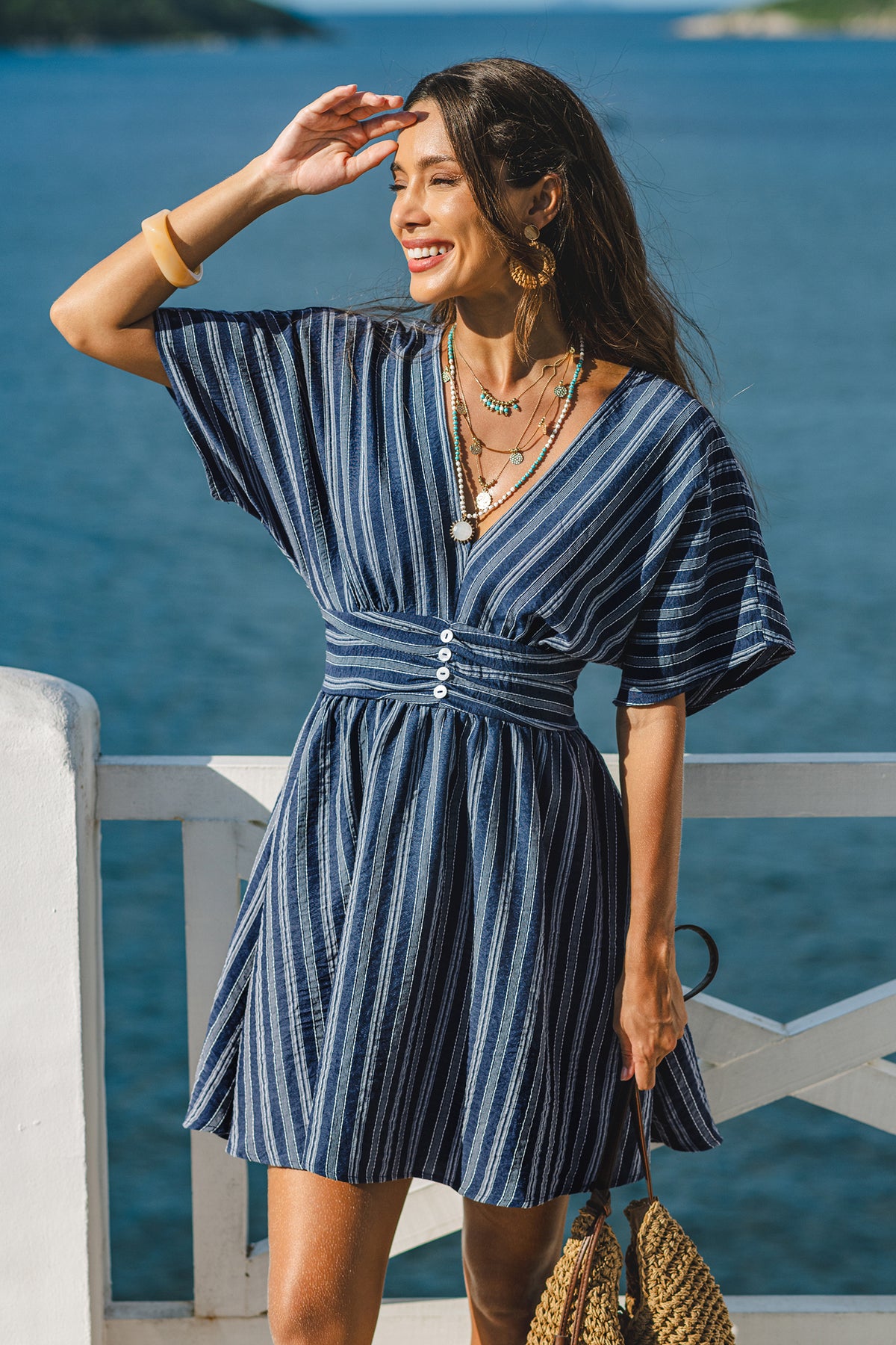 Here for It Striped Mini Dress