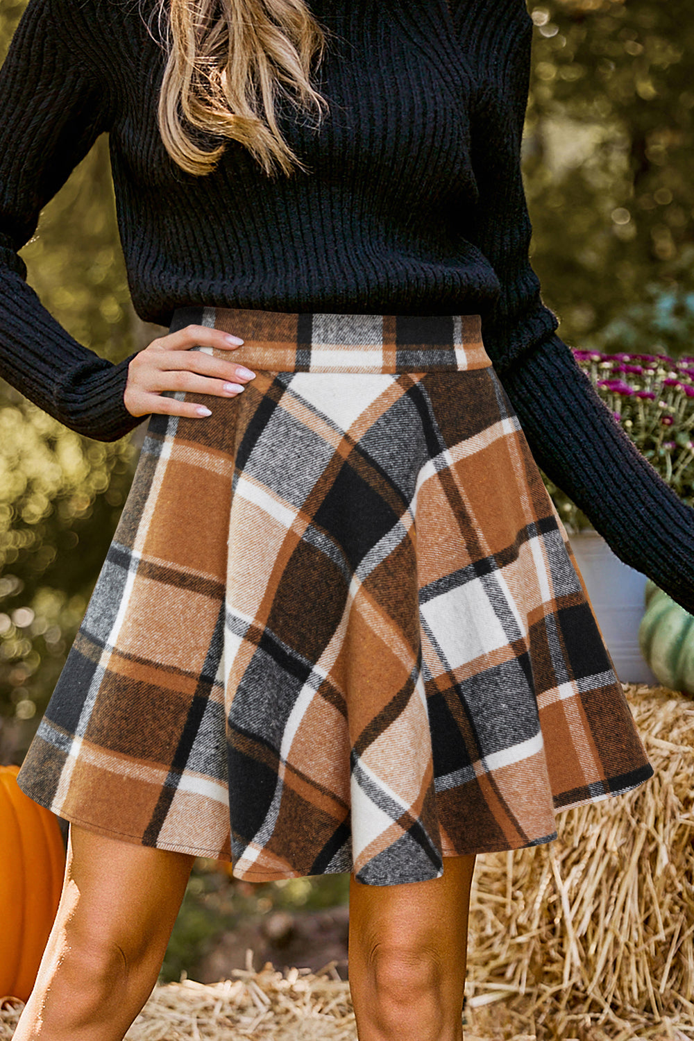 Hey Girl Plaid Mini Skirt