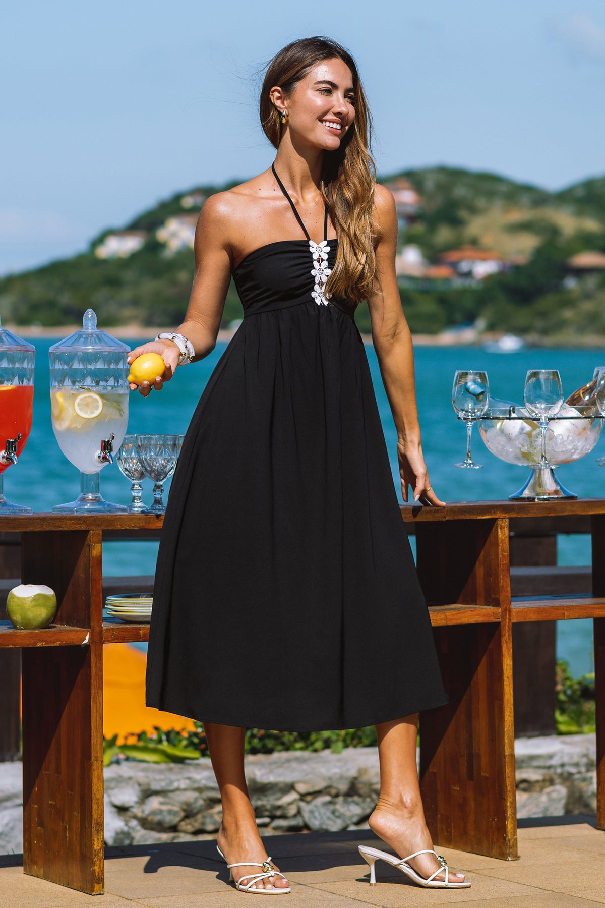 High Hopes Black Midi Dress