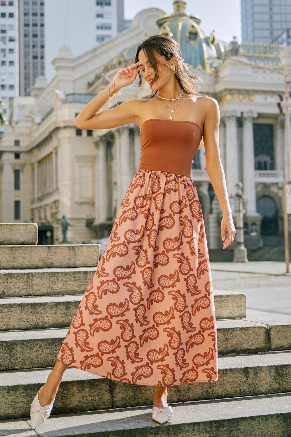 Holiday Romance Paisley Maxi Dress