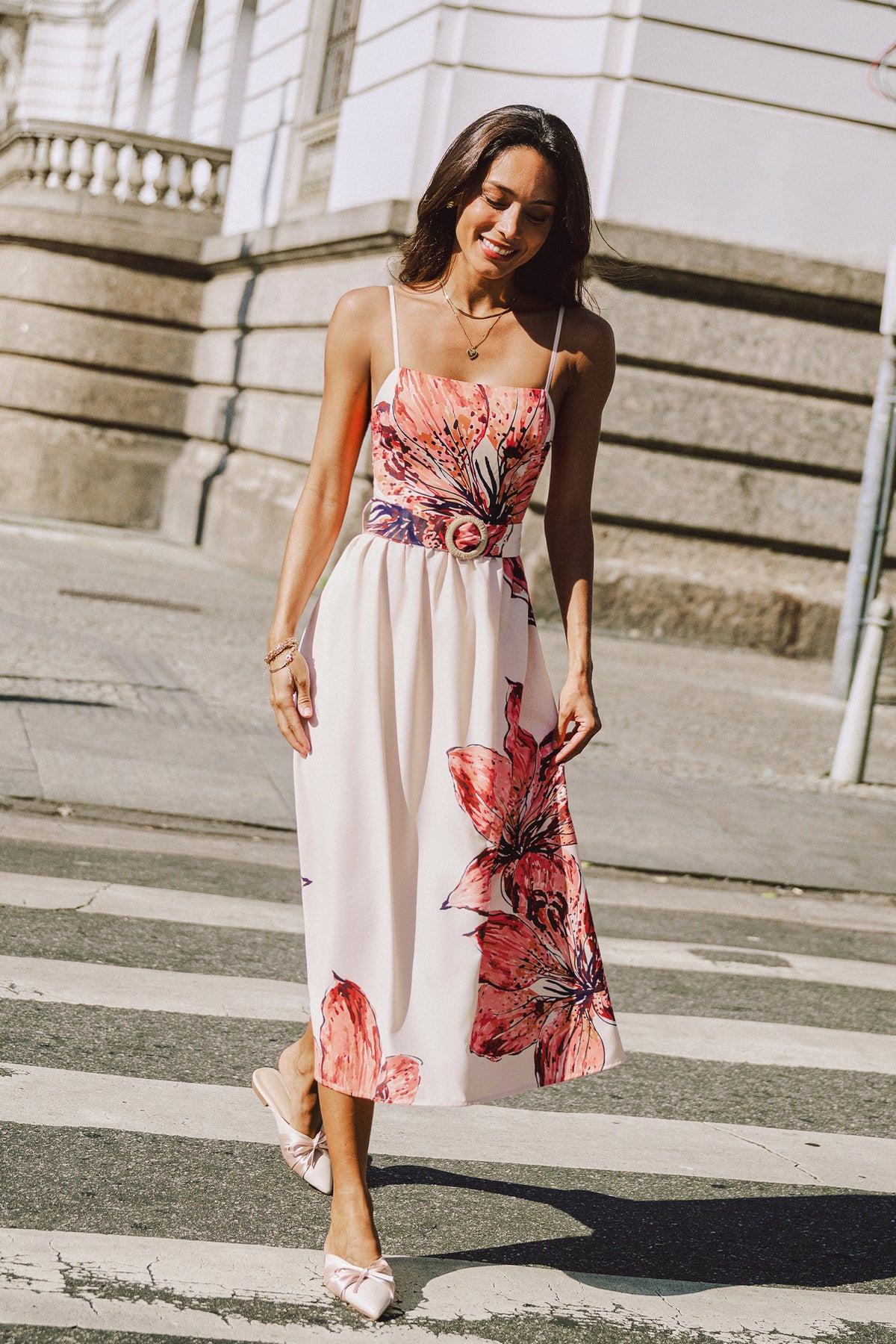 Honolulu Haze Floral Midi Dress