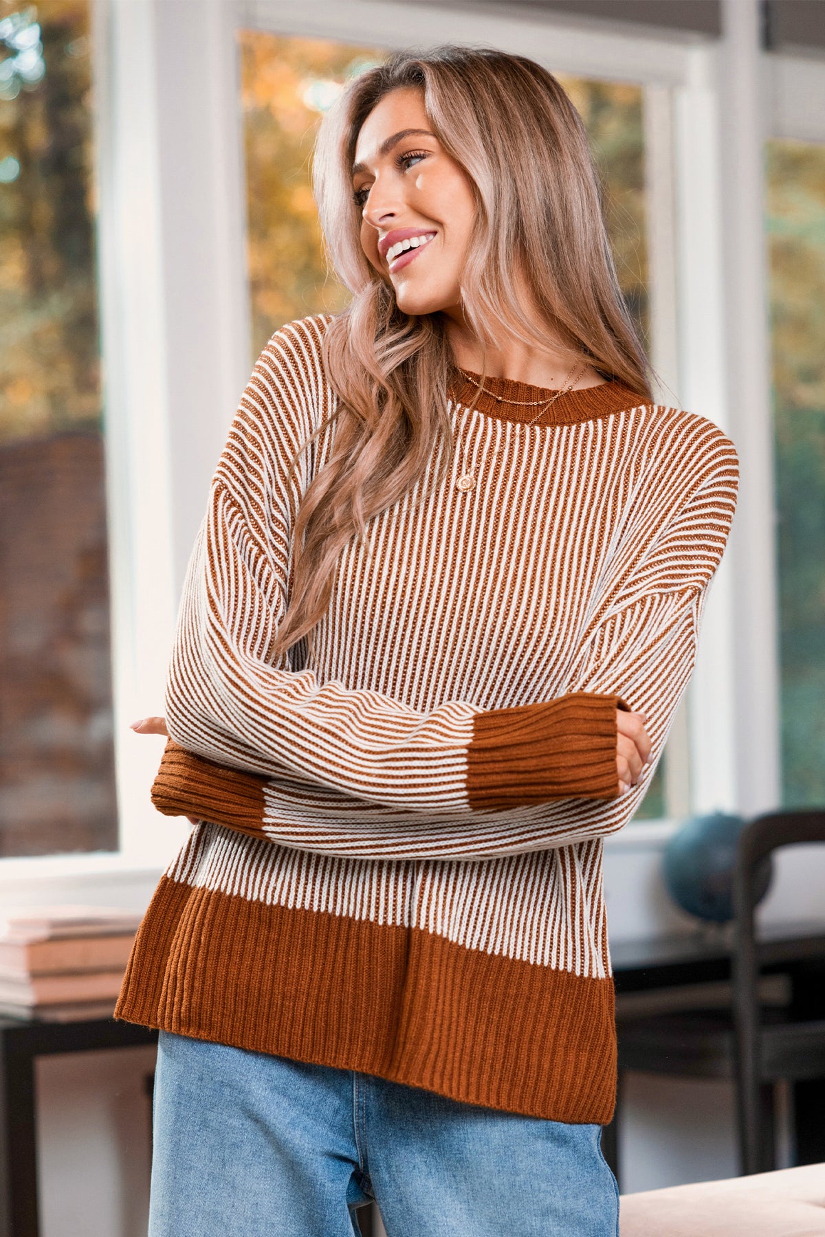 Hot Fudge Striped Sweater
