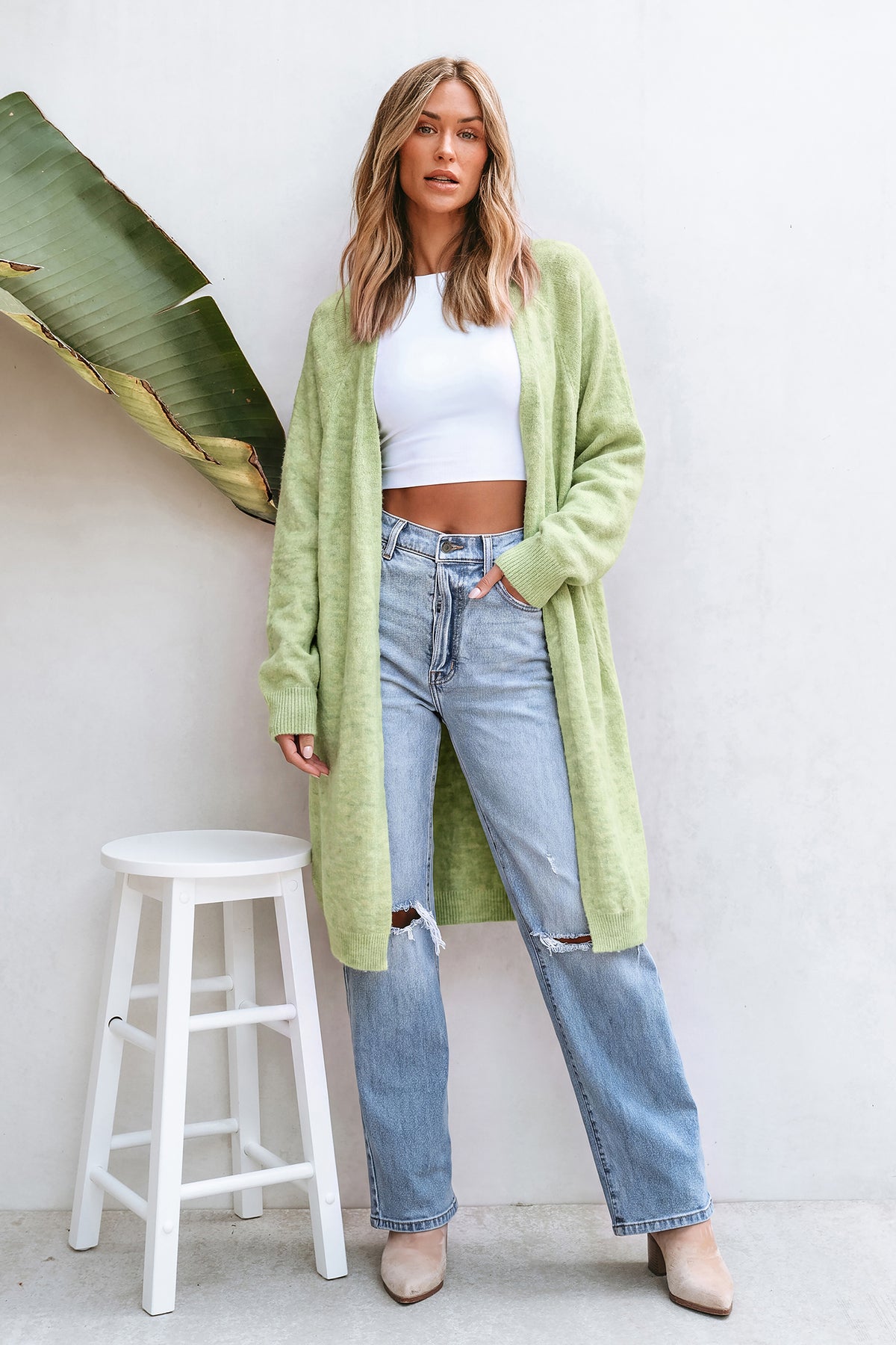 In No Hurry Green Cardigan