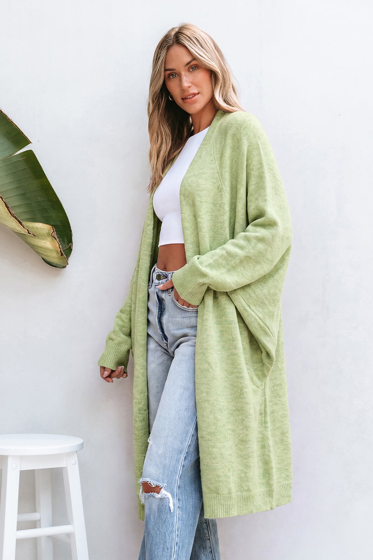 In No Hurry Green Cardigan