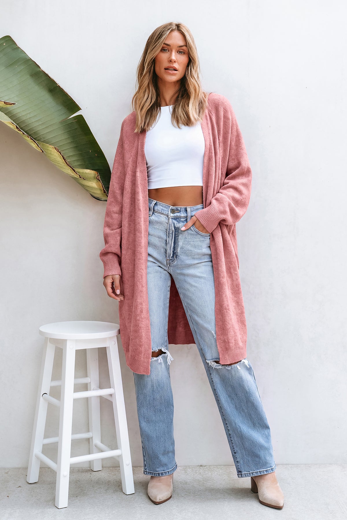 In No Hurry Pink Cardigan