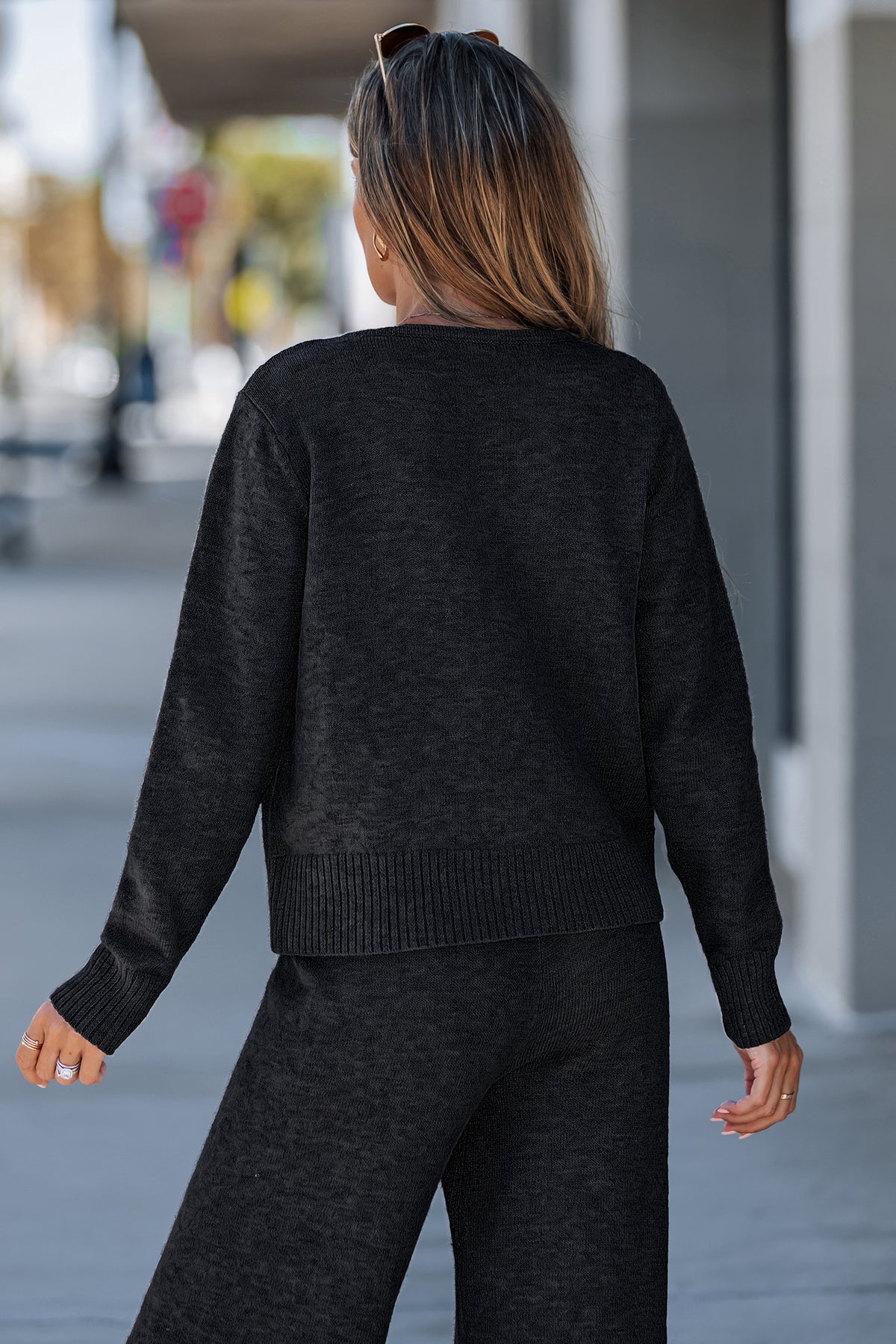 In the Know Black Sweater