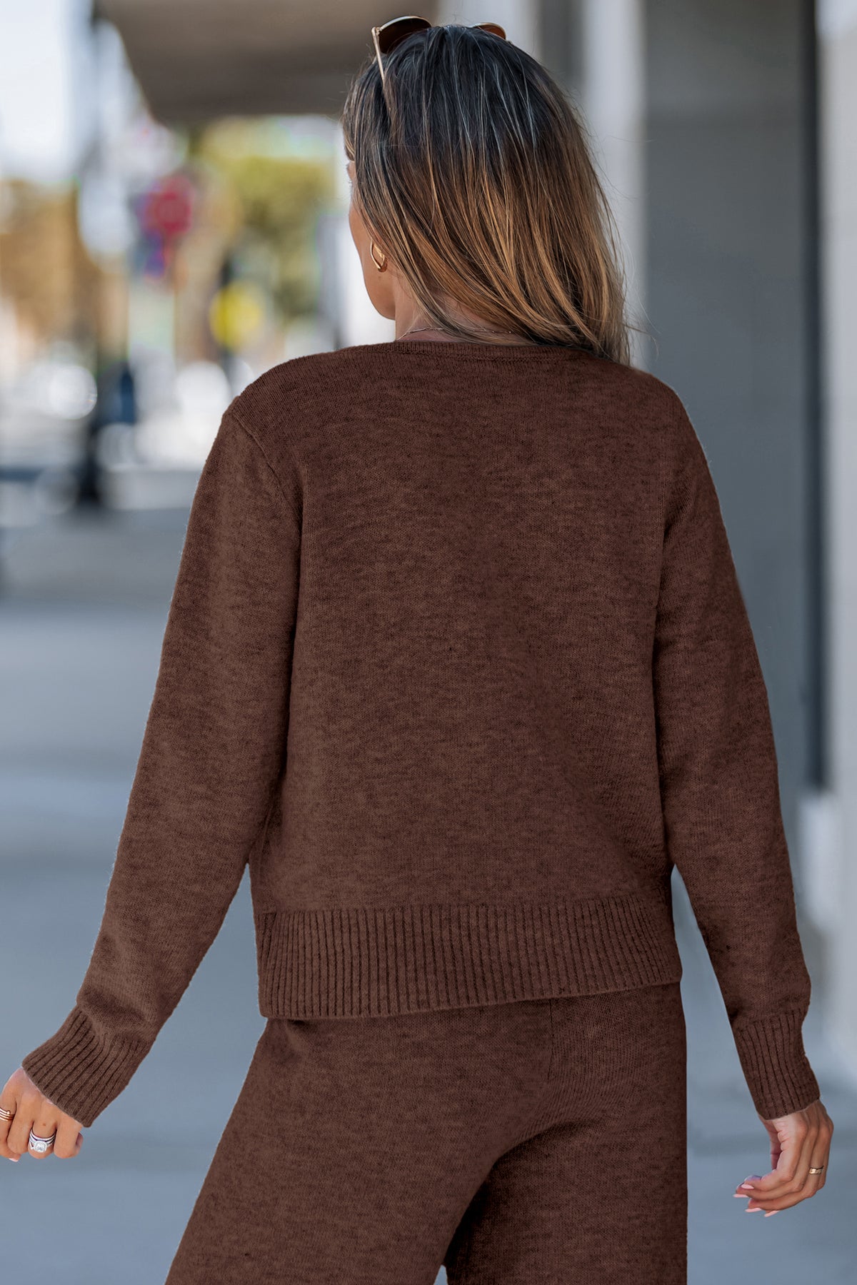 In the Know Brown Sweater