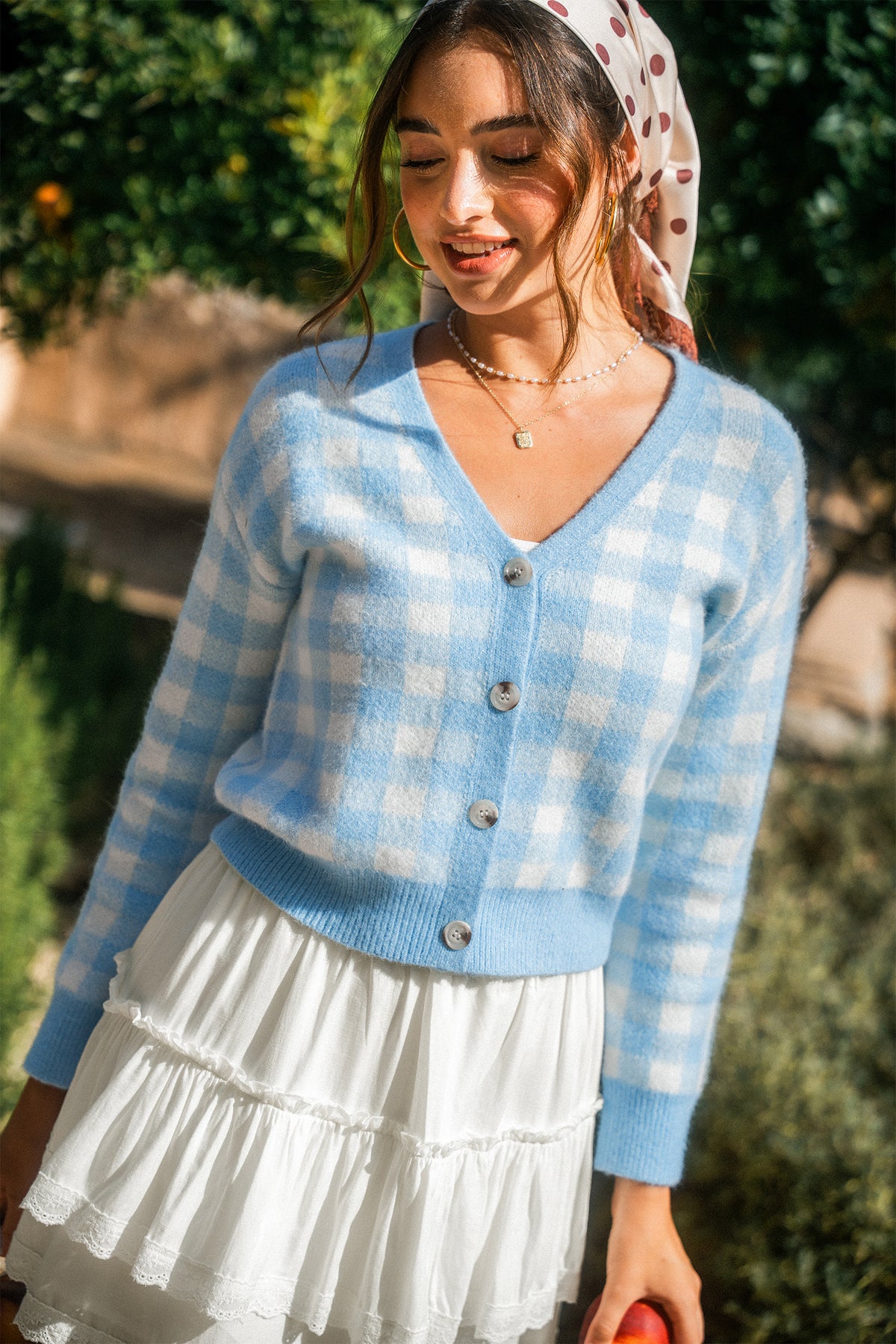 Jam Session Gingham Cardigan