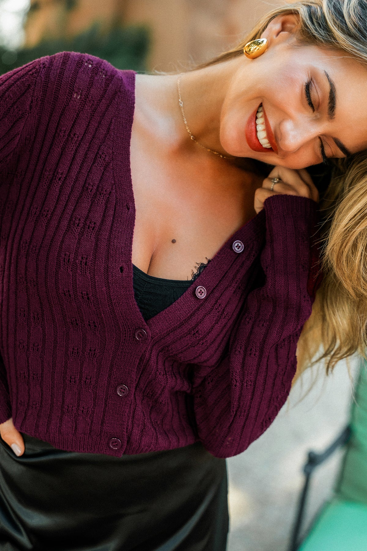 Labor of Love Purple Cardigan