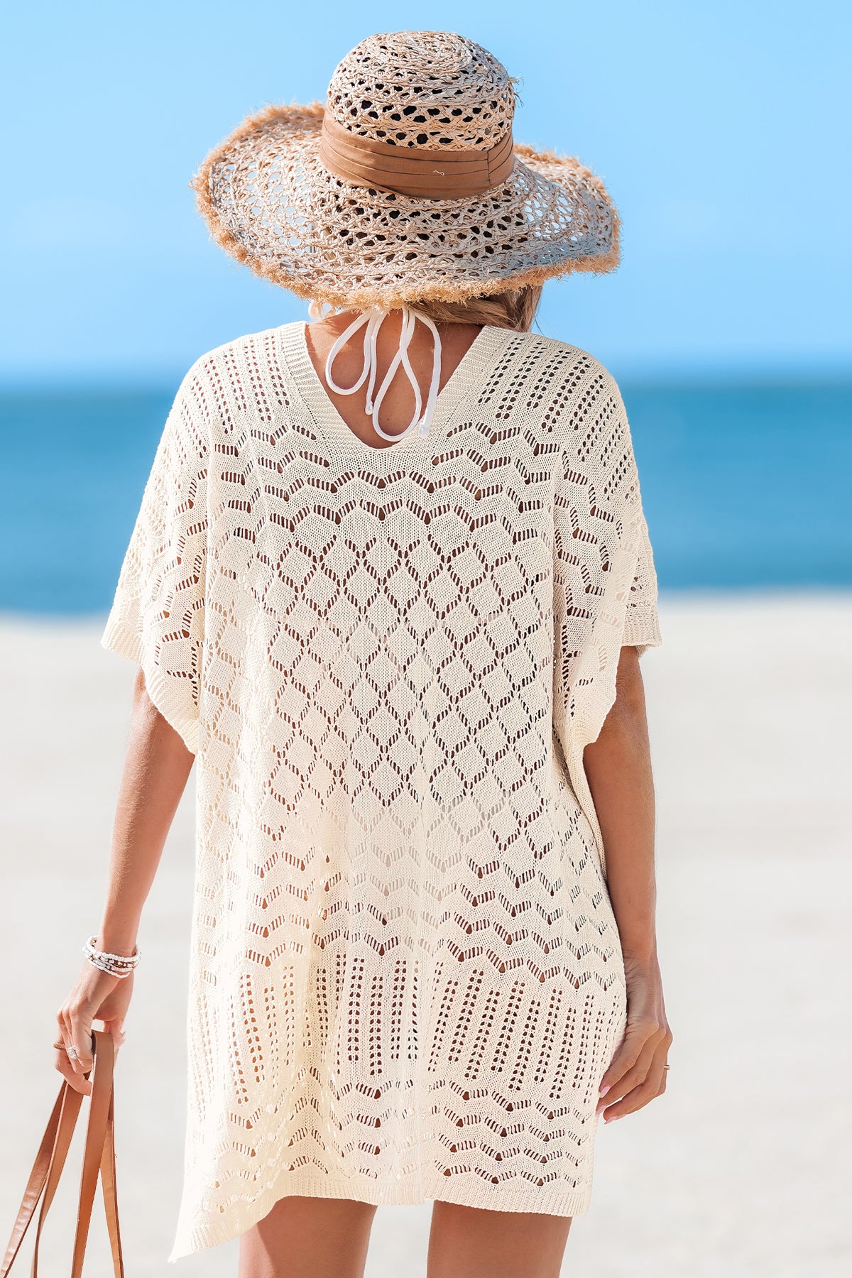 Laguna Escape Beige Cover-Up Mini Dress