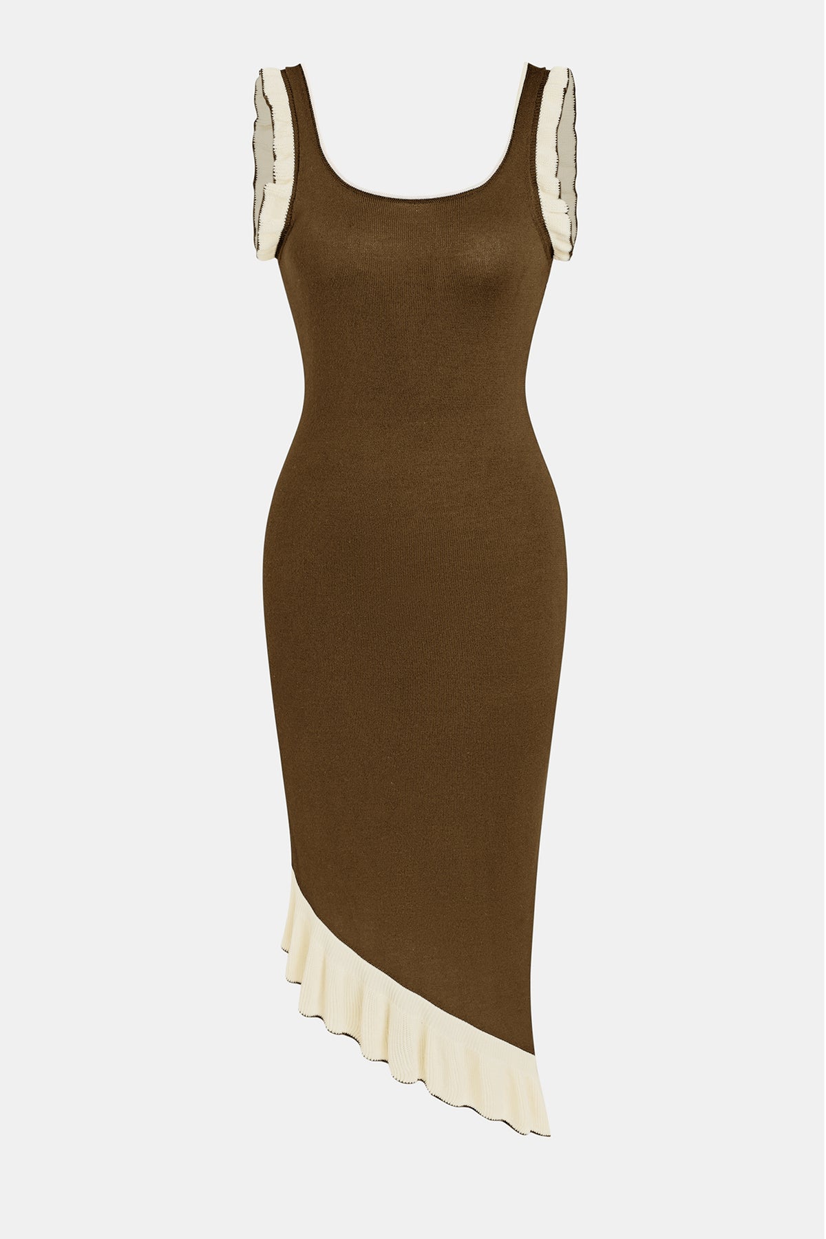 Last Call Brown Midi Sweater Dress