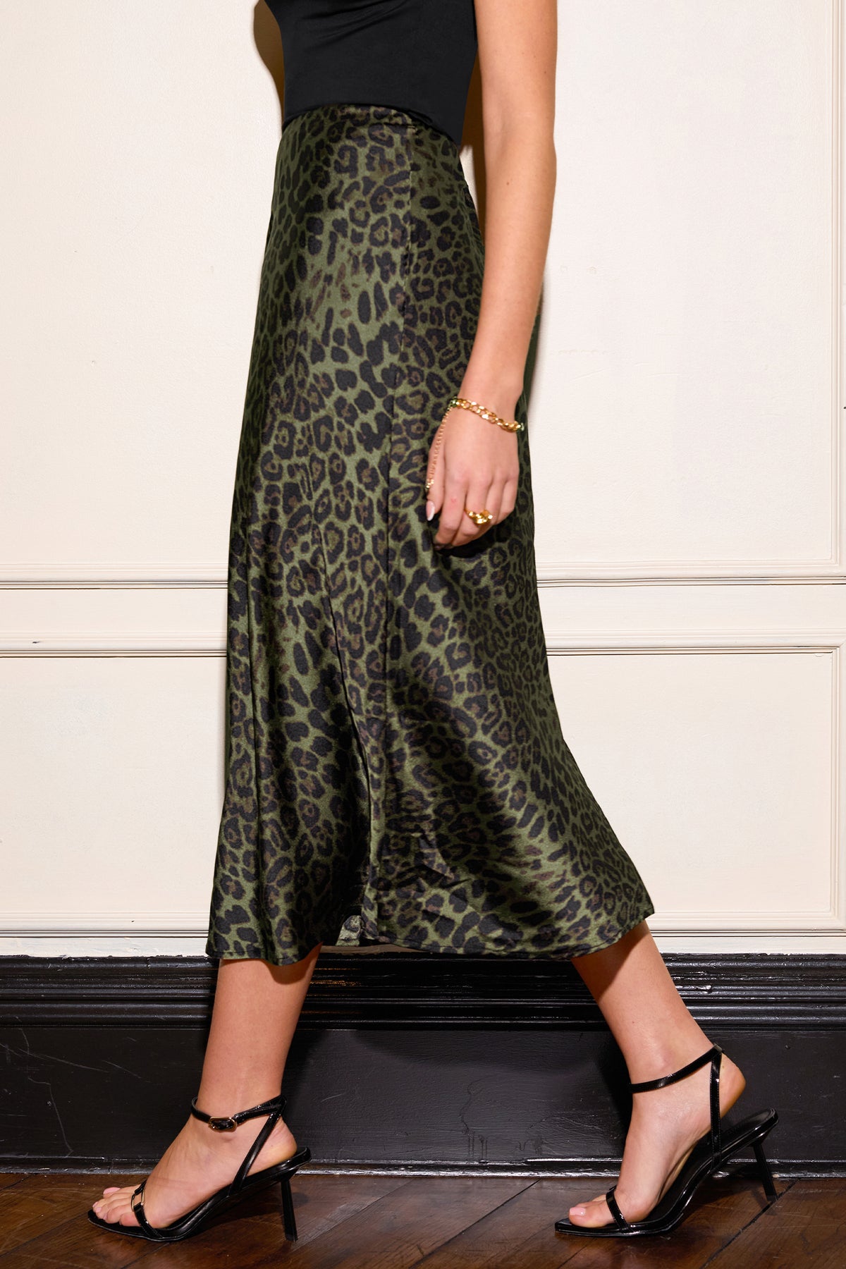 Leopard Print High Waist Skirt