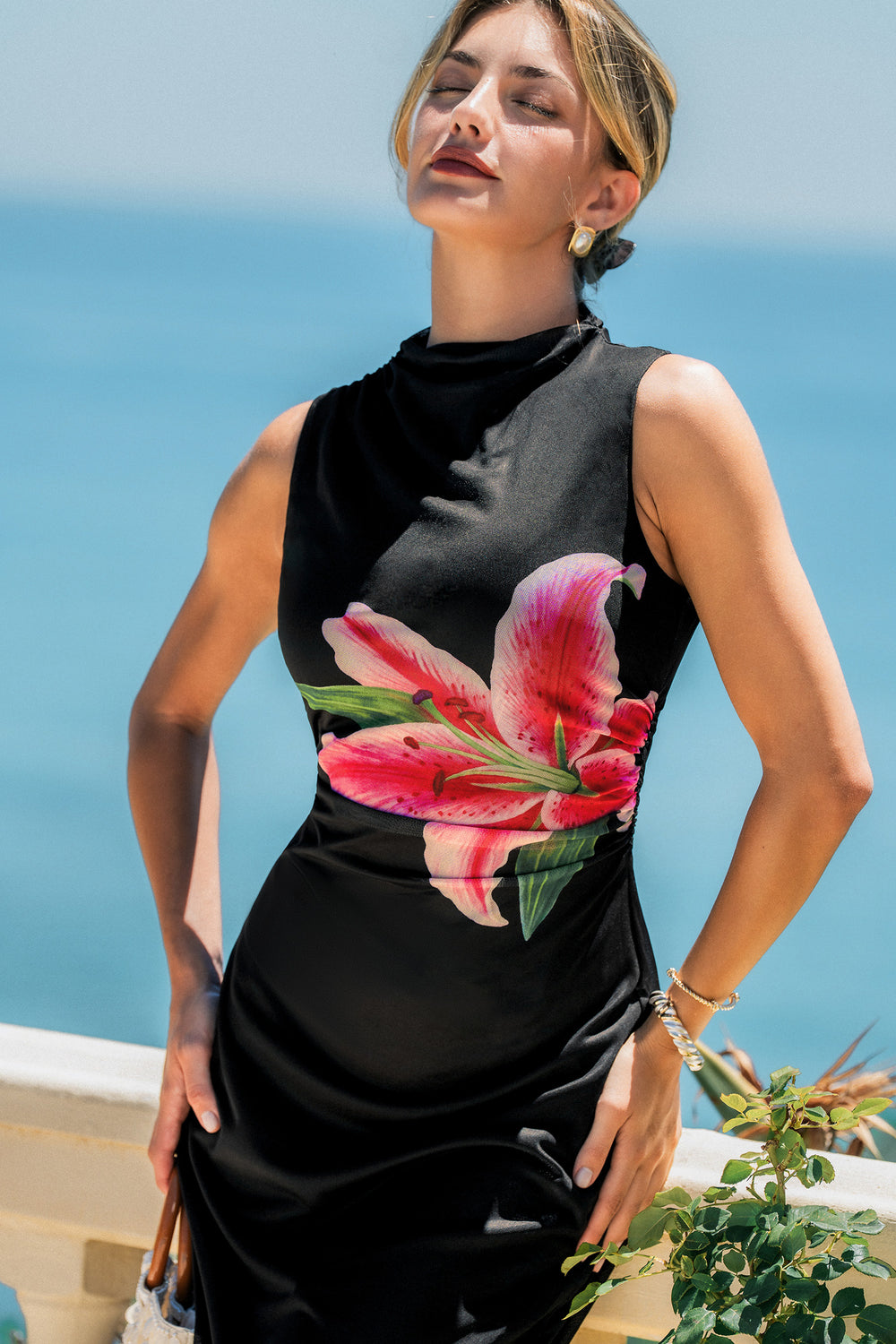 Lily Lane Floral Midi Dress
