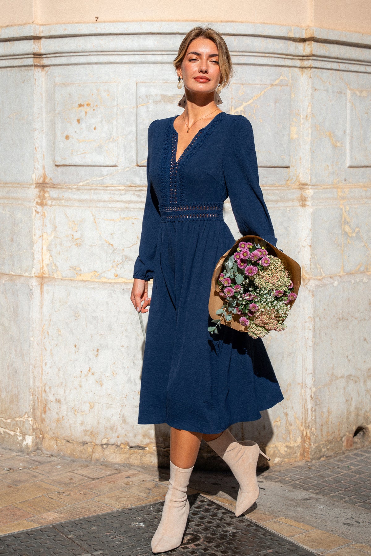 Live a Little Blue Midi Dress