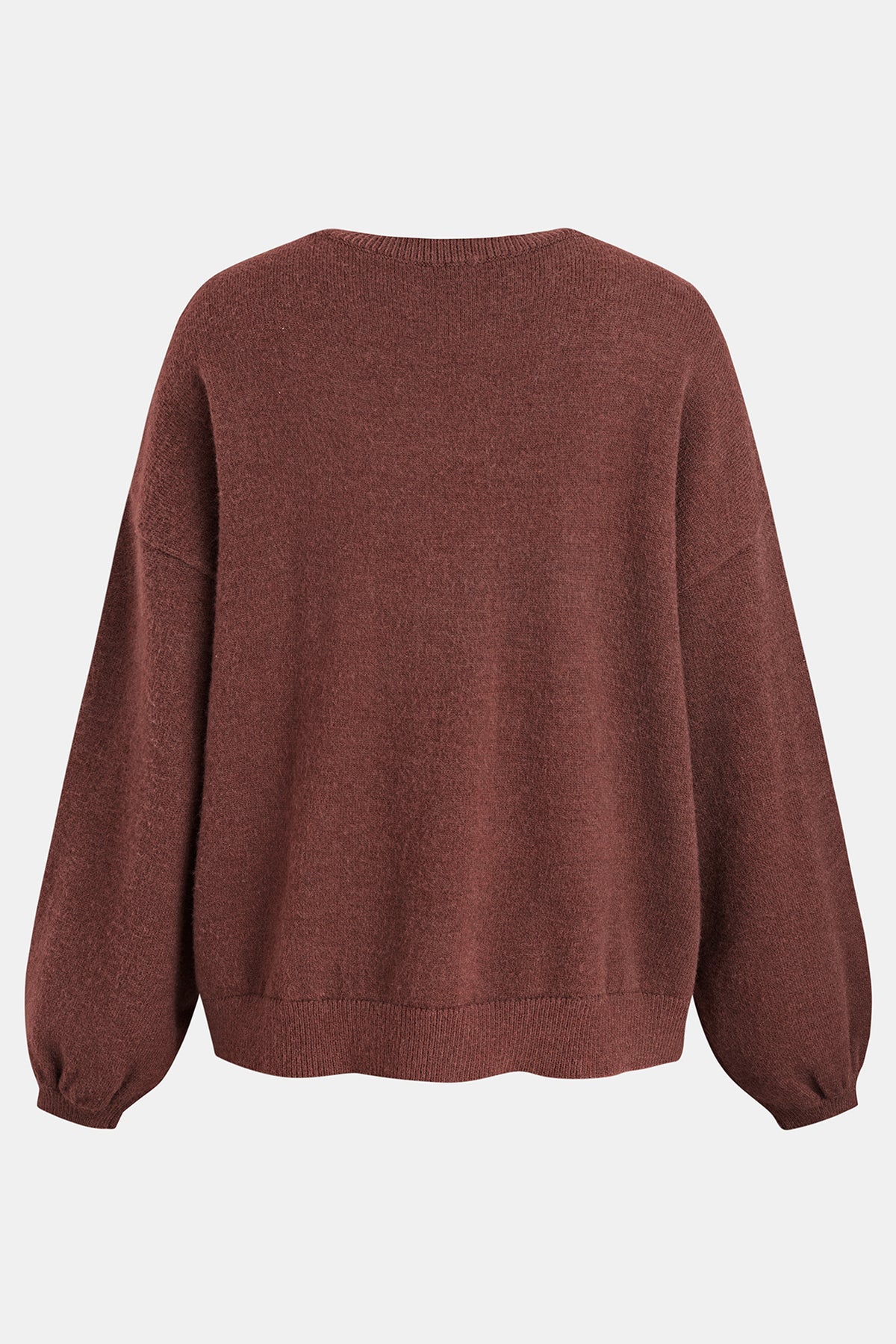 Lustrous Edge Brown Sweater