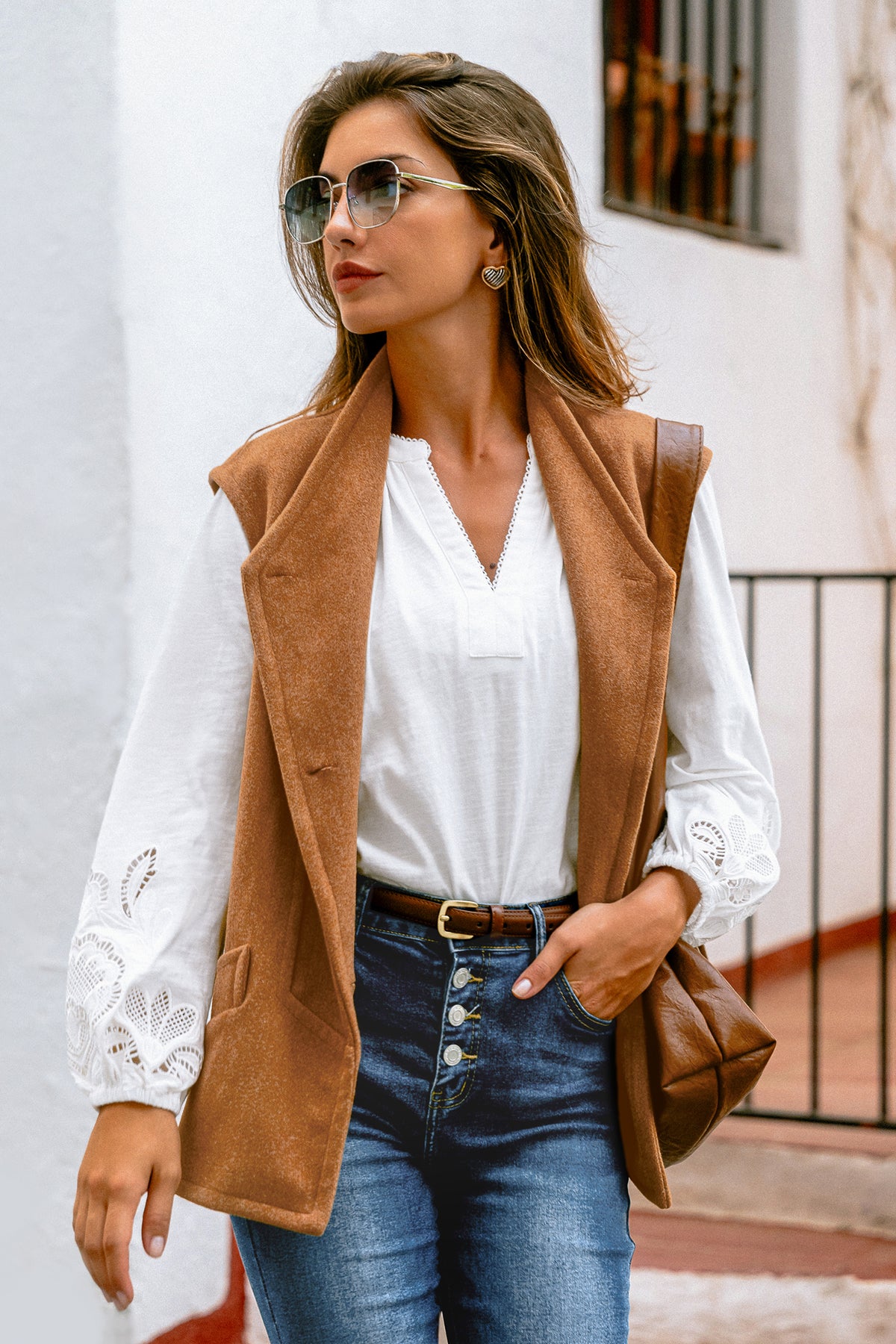 Maple Glow Brown Vest