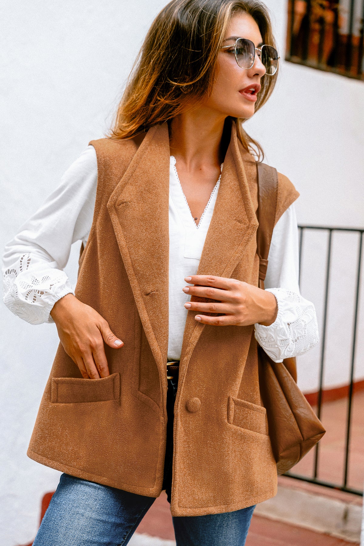 Maple Glow Brown Vest