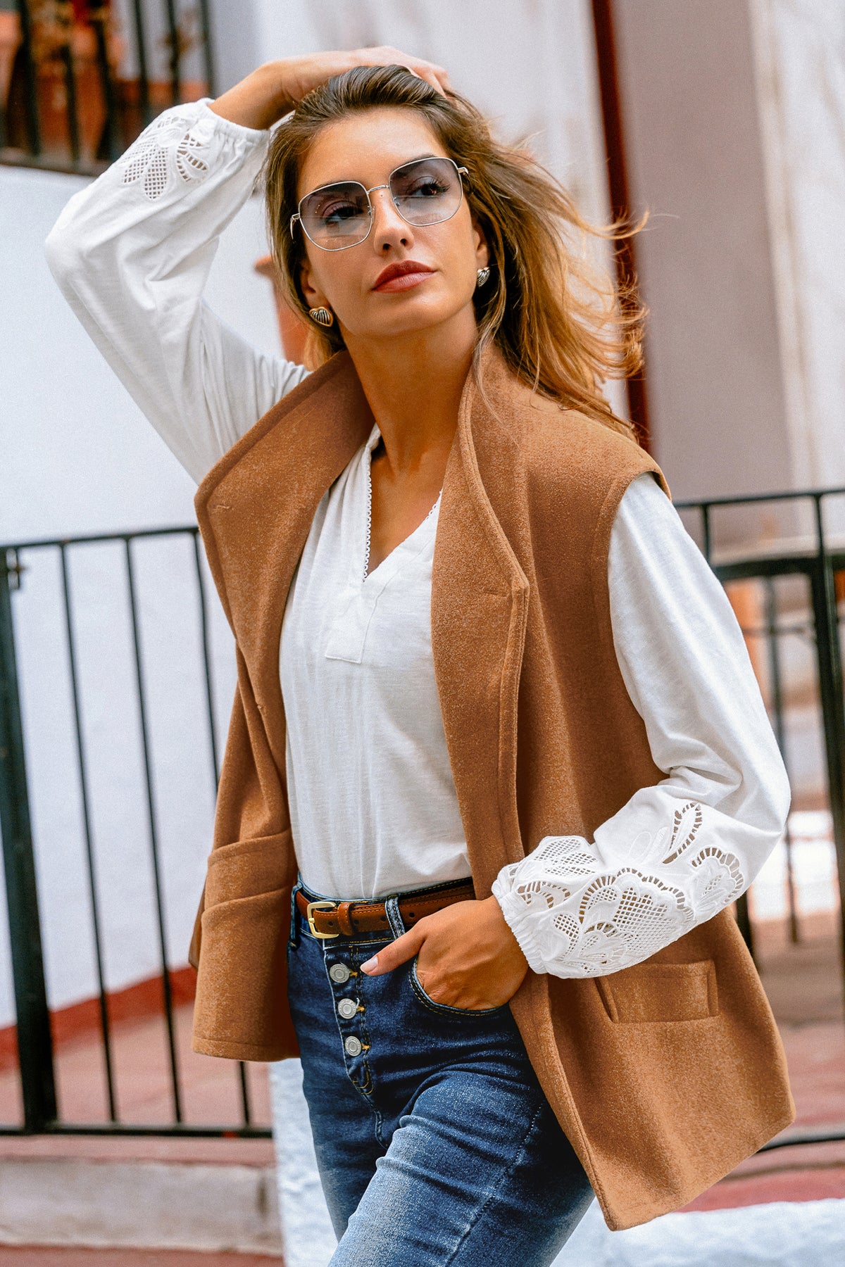 Maple Glow Brown Vest