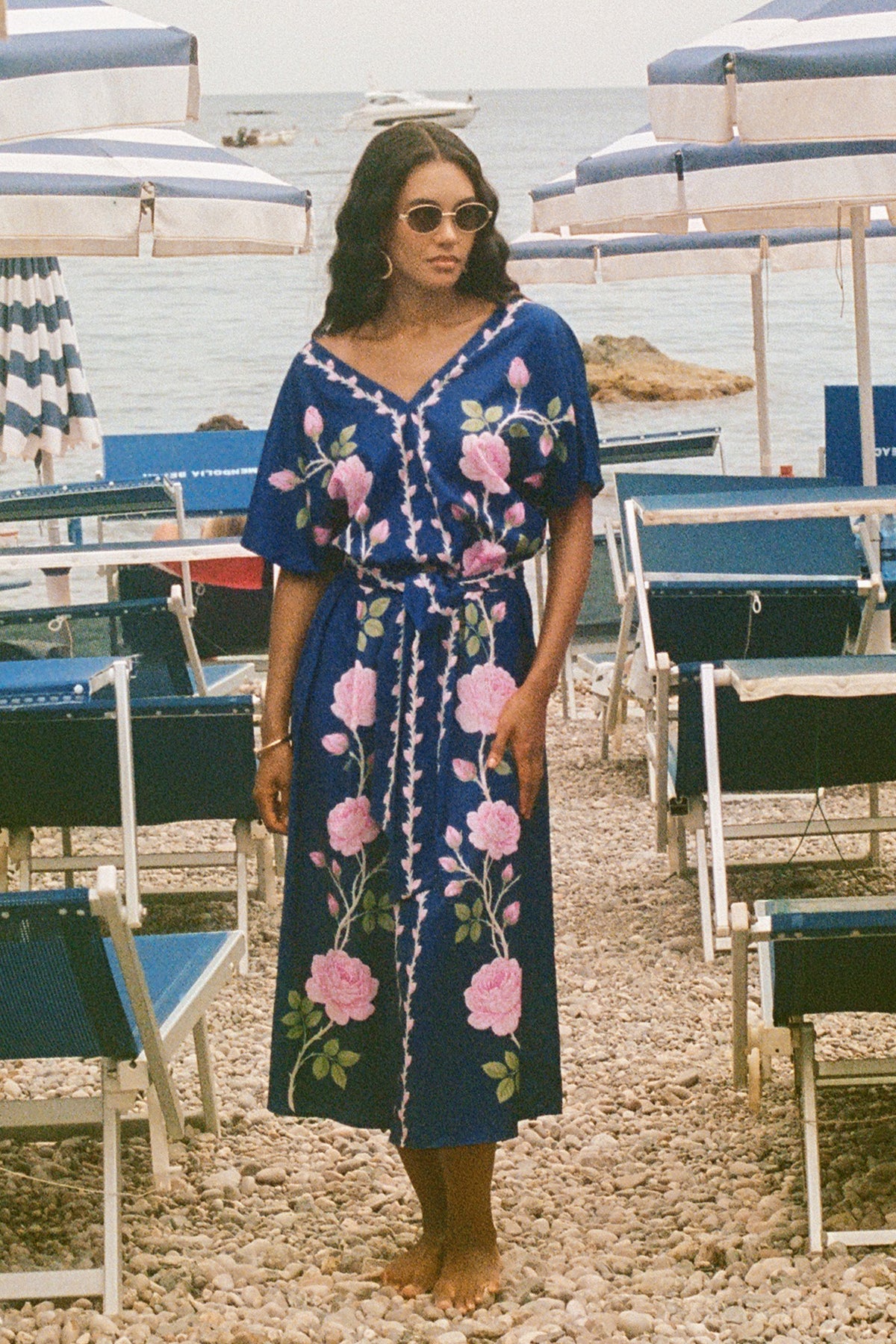 Midnight Rose Floral Maxi Dress