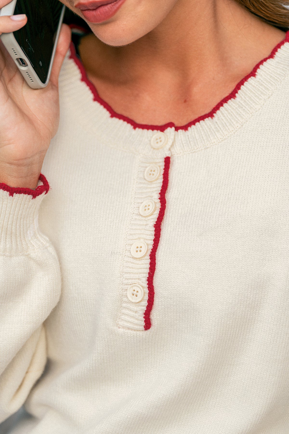 Minimalist Cream Sweater