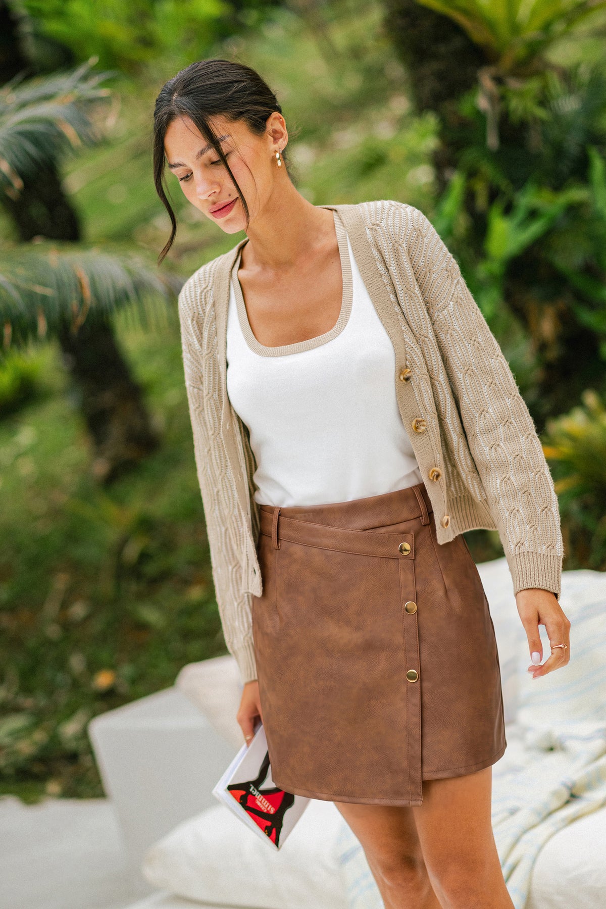 Mocha Moment Faux Suede Mini Skirt