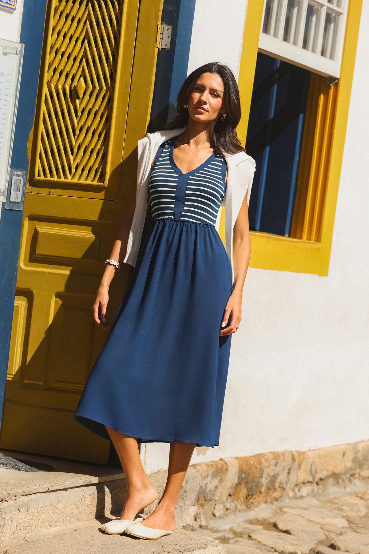 Never Better Striped Maxi Dress