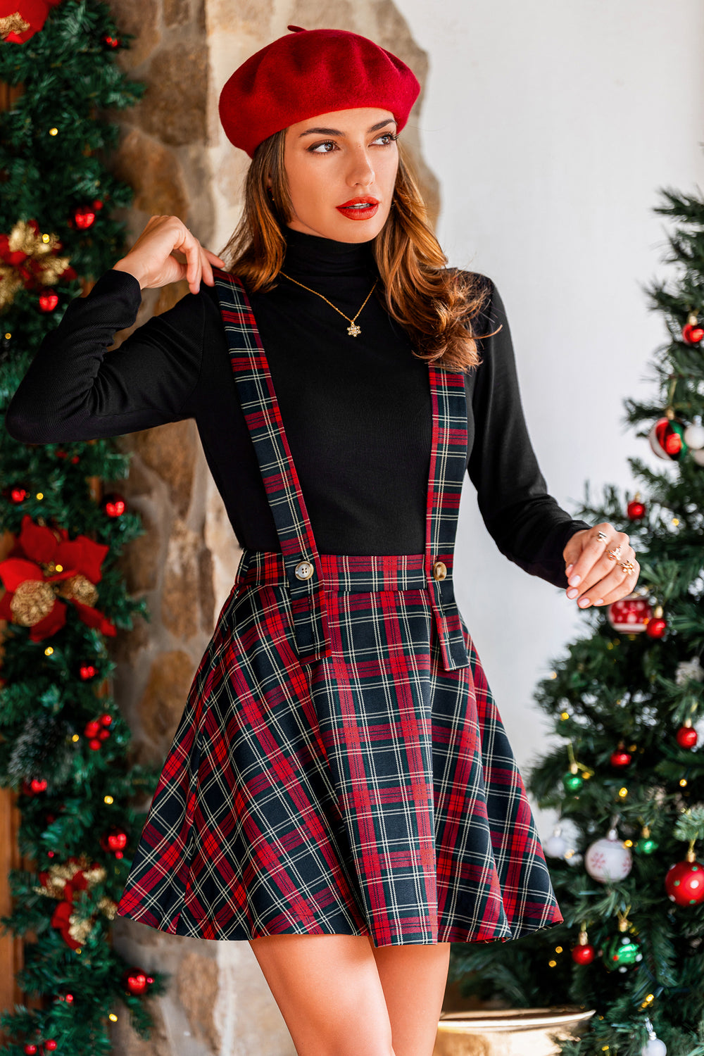 New Chapter Plaid Mini Skirt