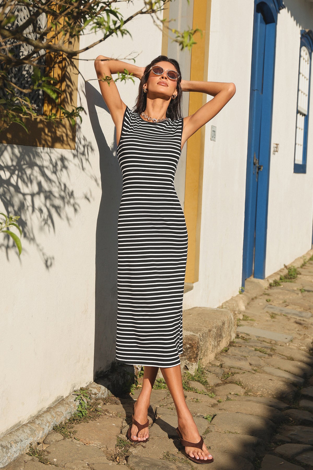 New Look Striped Maxi Dress