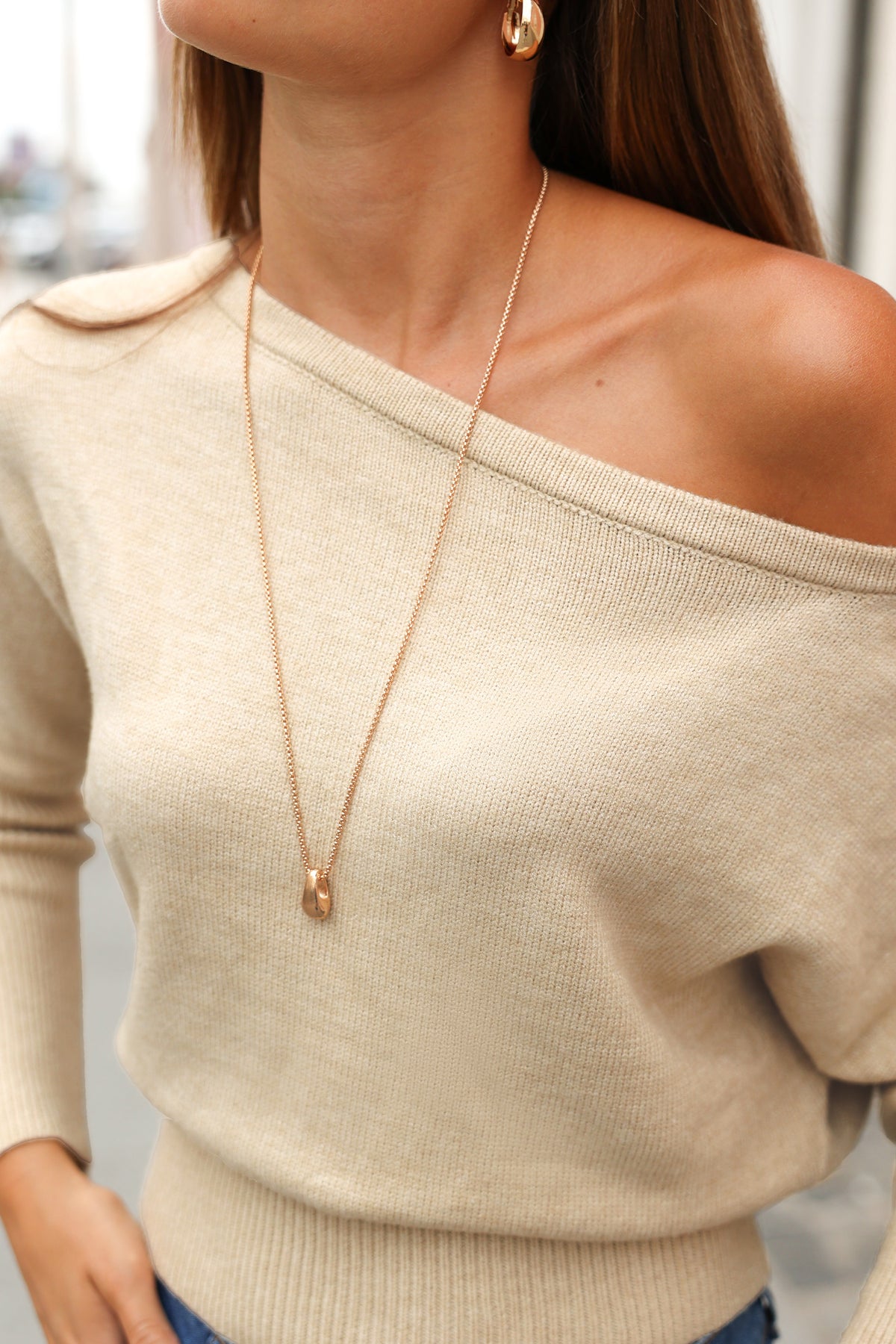 New Mood Khaki Sweater