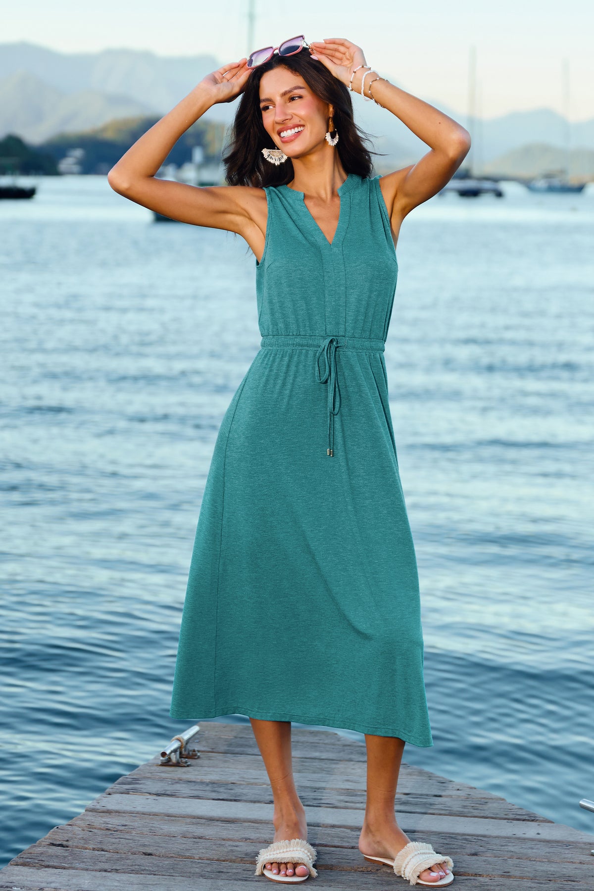 New Romance Aqua Maxi Dress