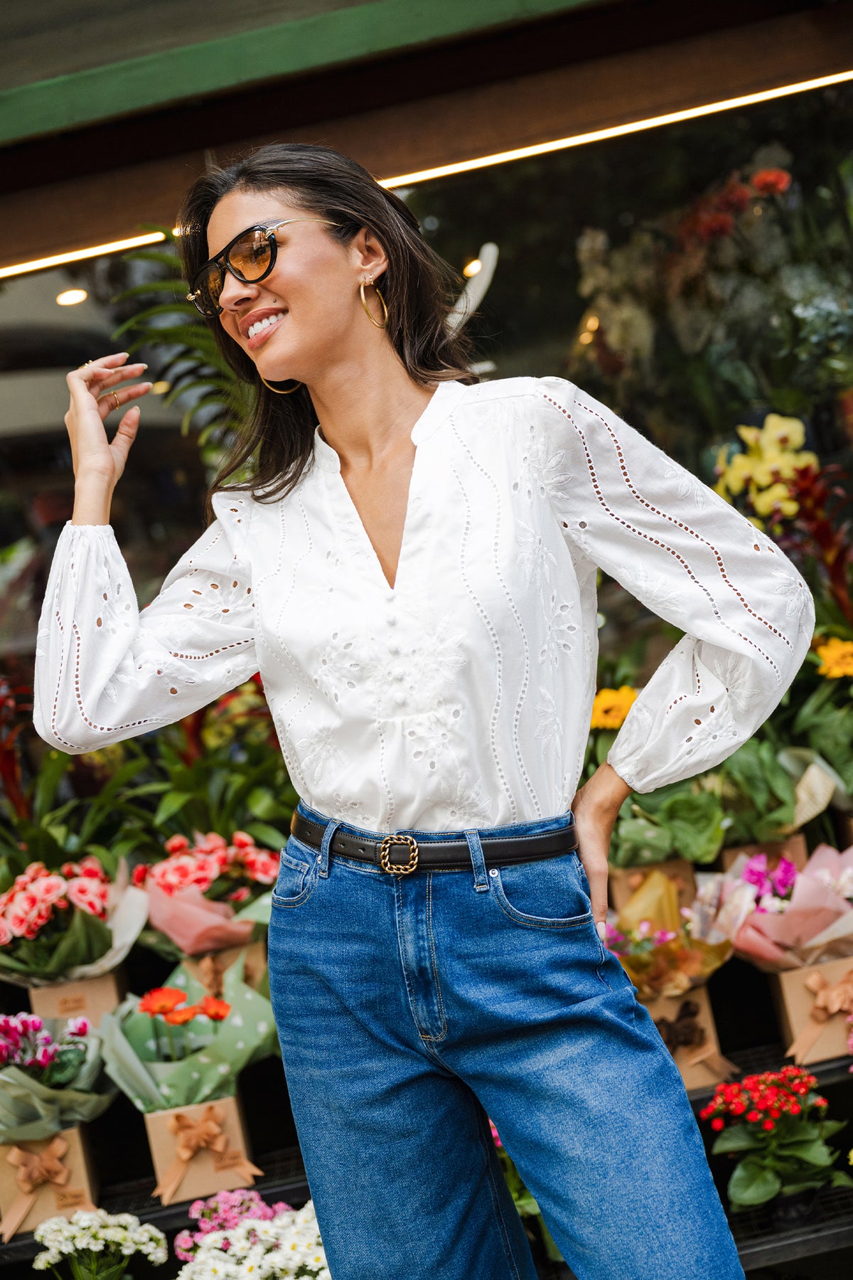 Nicely Done White Blouse