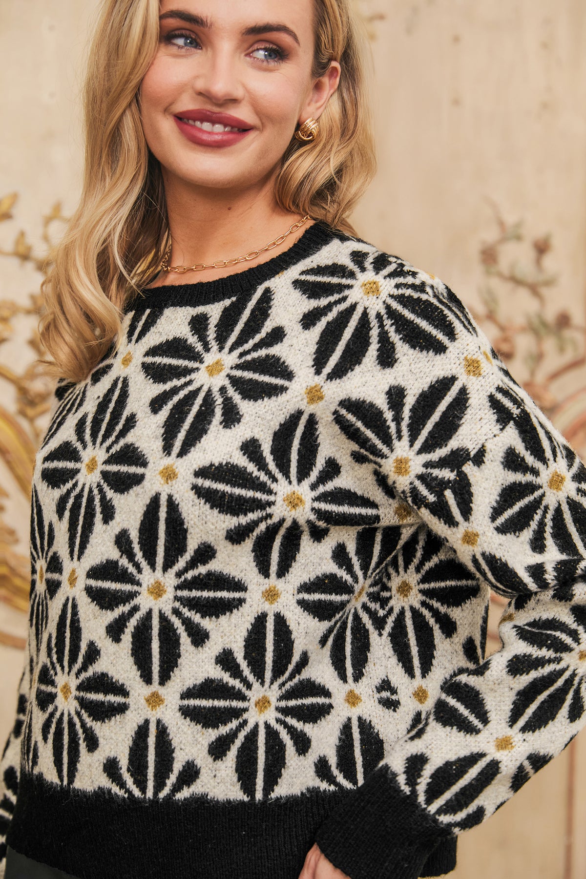 Oh Snap Floral Sweater