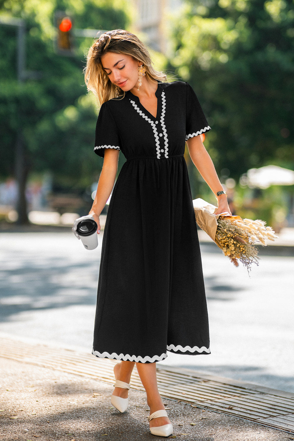 On a High Note Black Maxi Dress