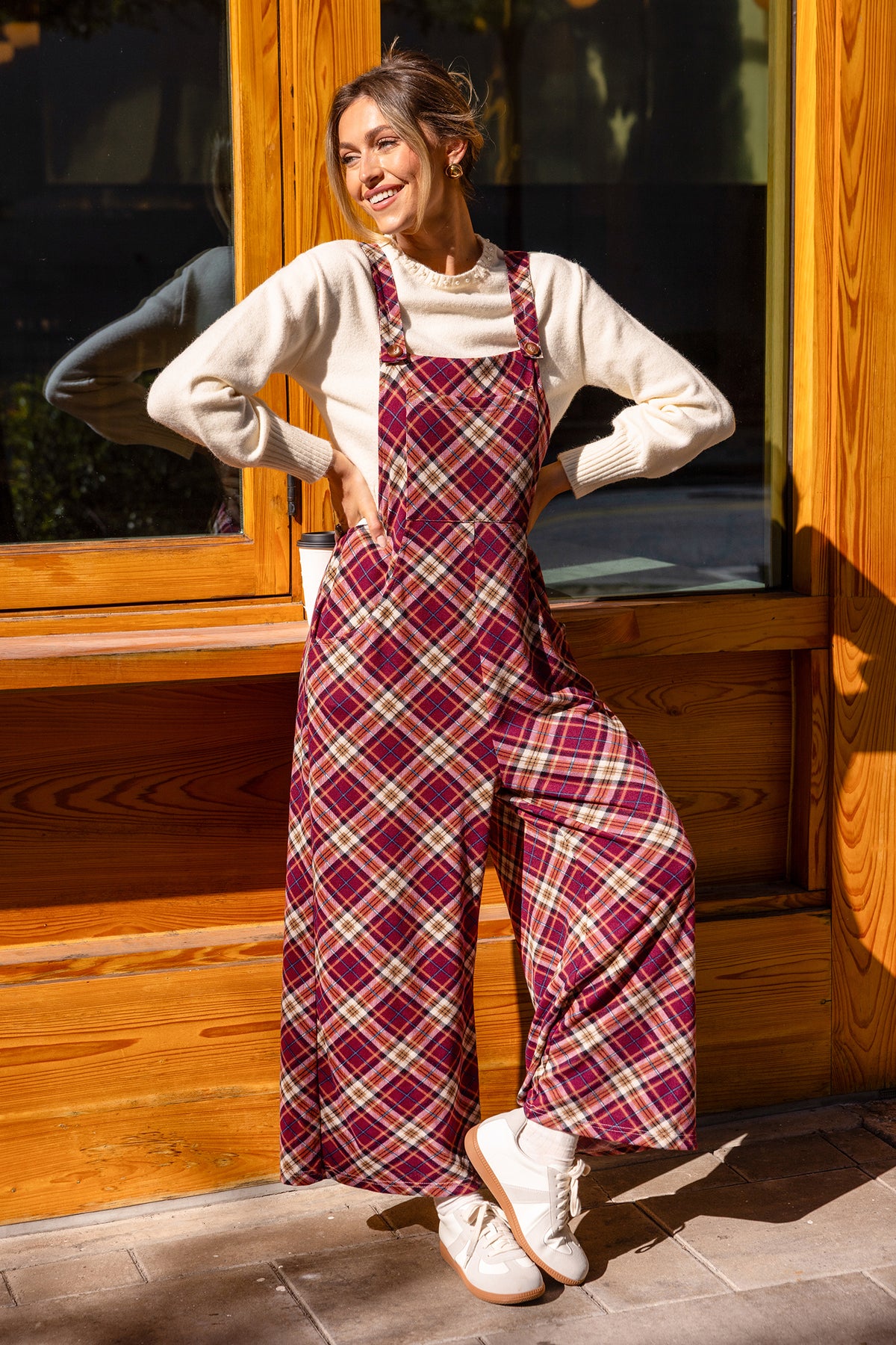 One for the Books Plaid Overalls