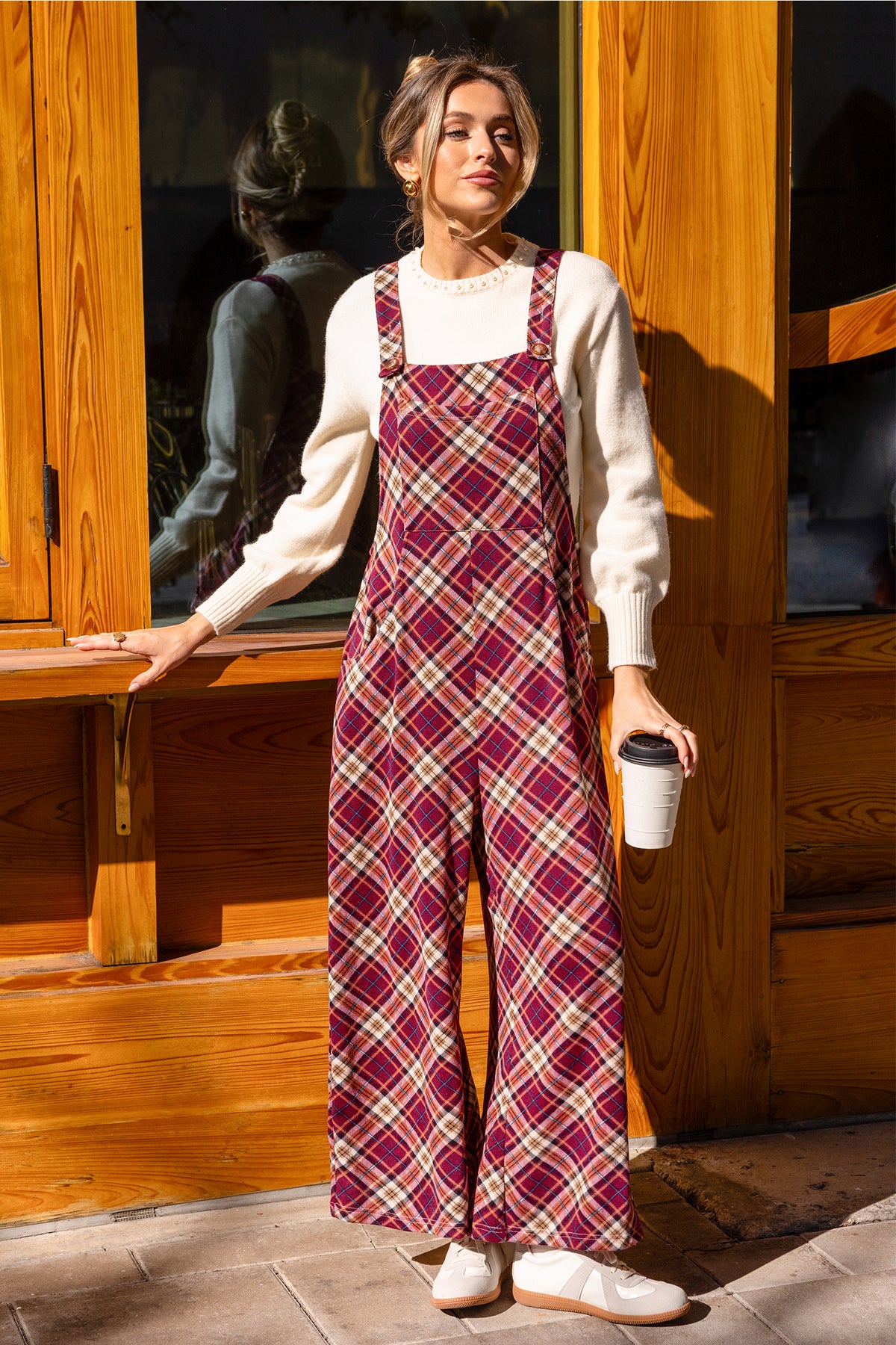 One for the Books Plaid Overalls