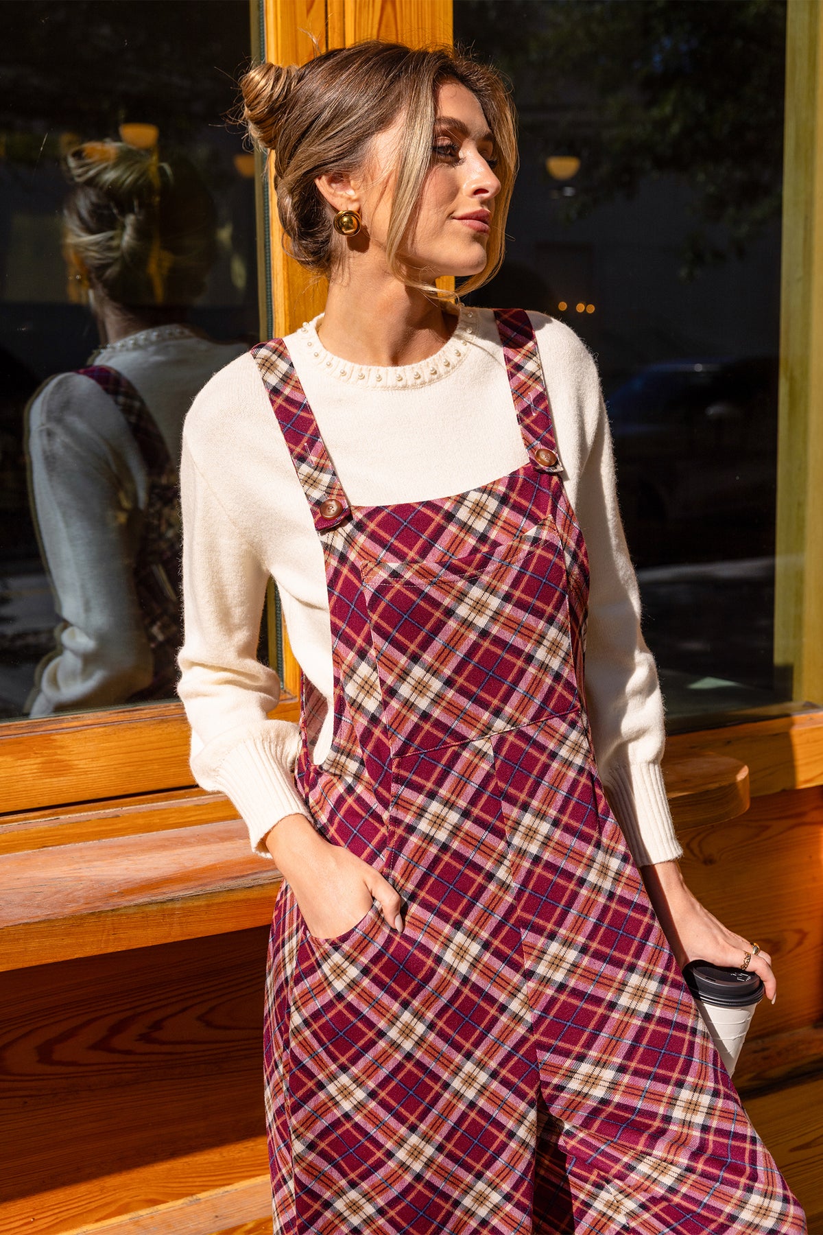One for the Books Plaid Overalls