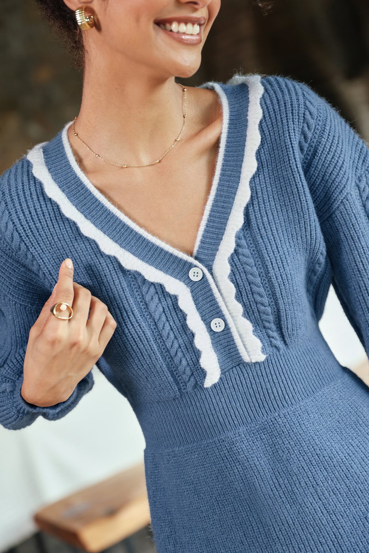 One of a Kind Blue Mini Dress
