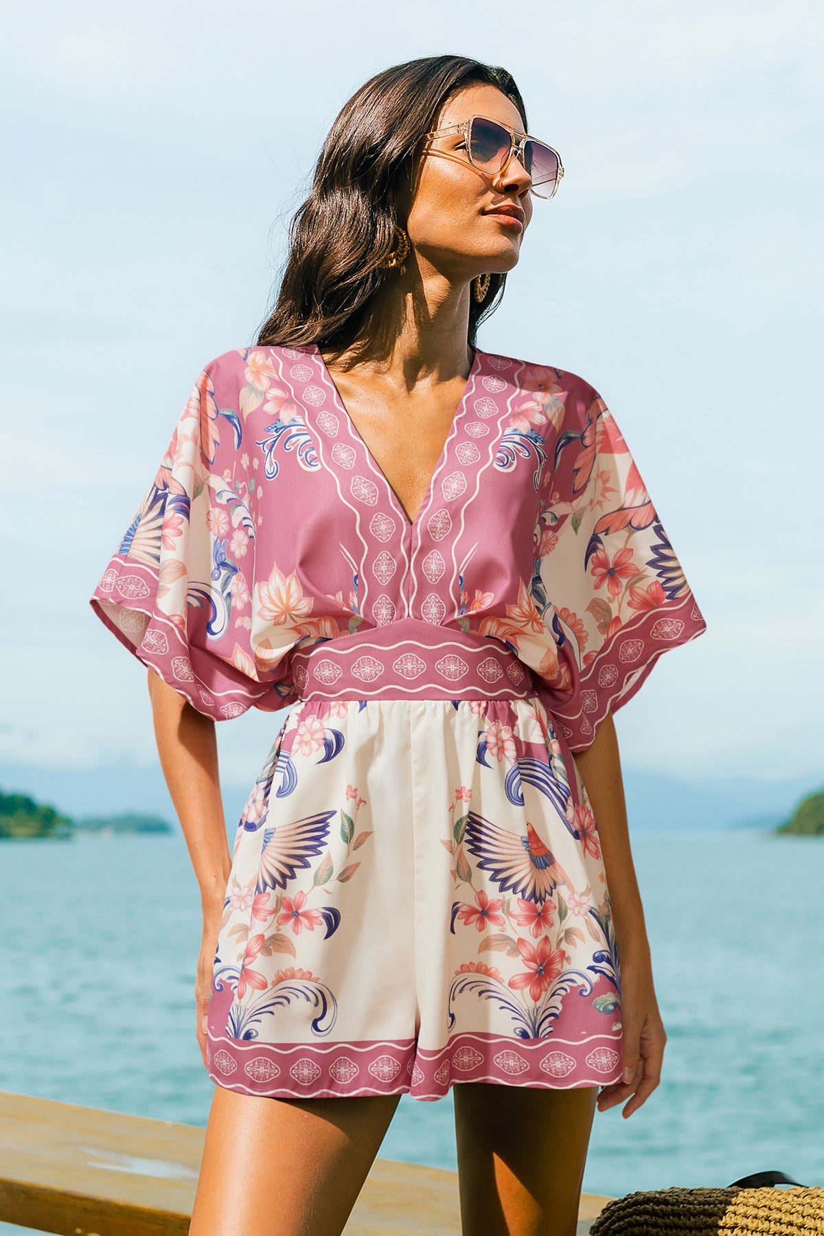 Over the Rainbow Tropical Romper