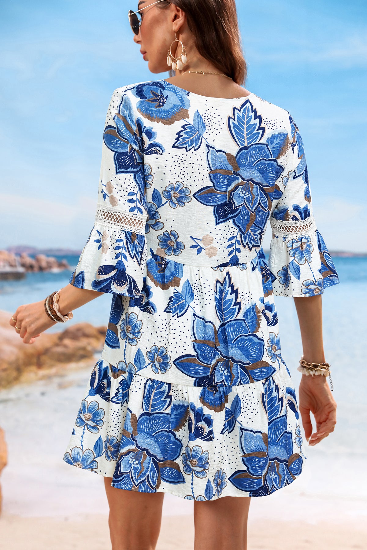 Pacific Time Floral Mini Dress