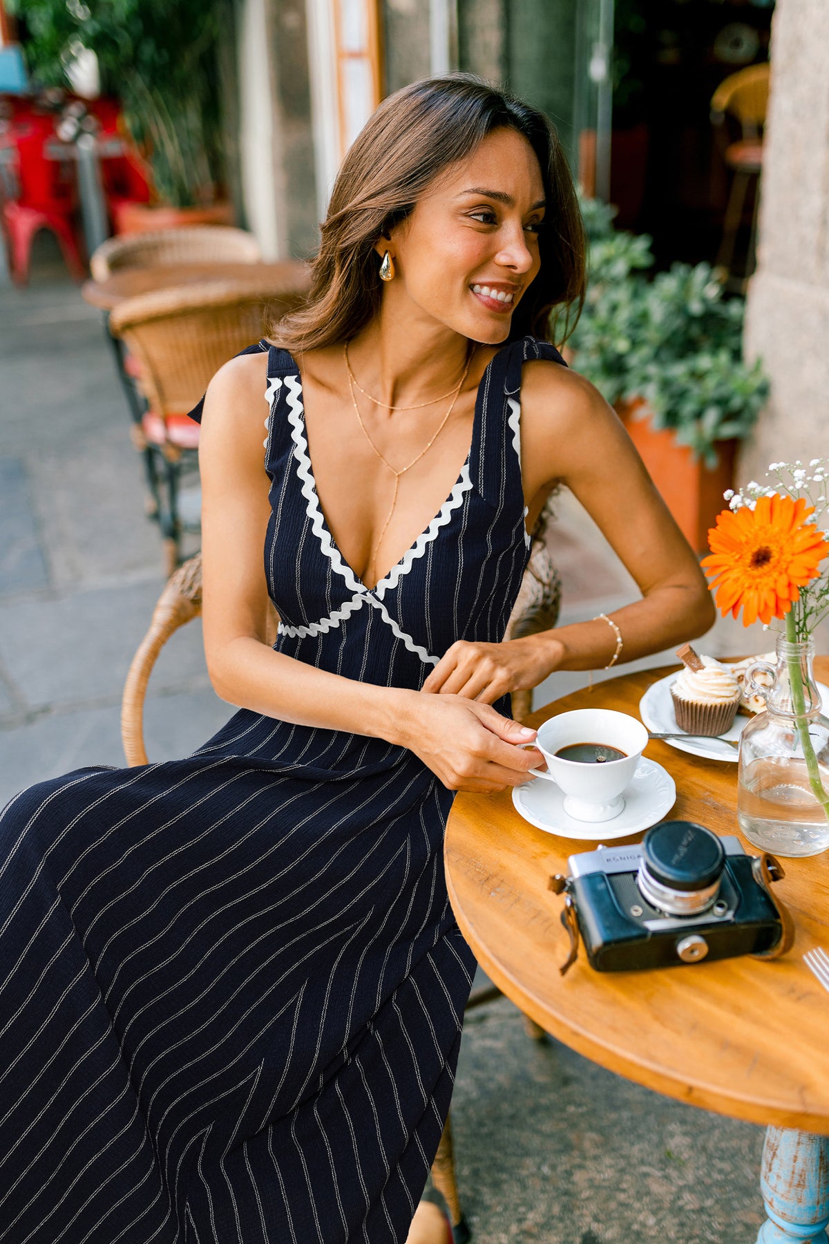 Paradise Valley Striped Midi Dress