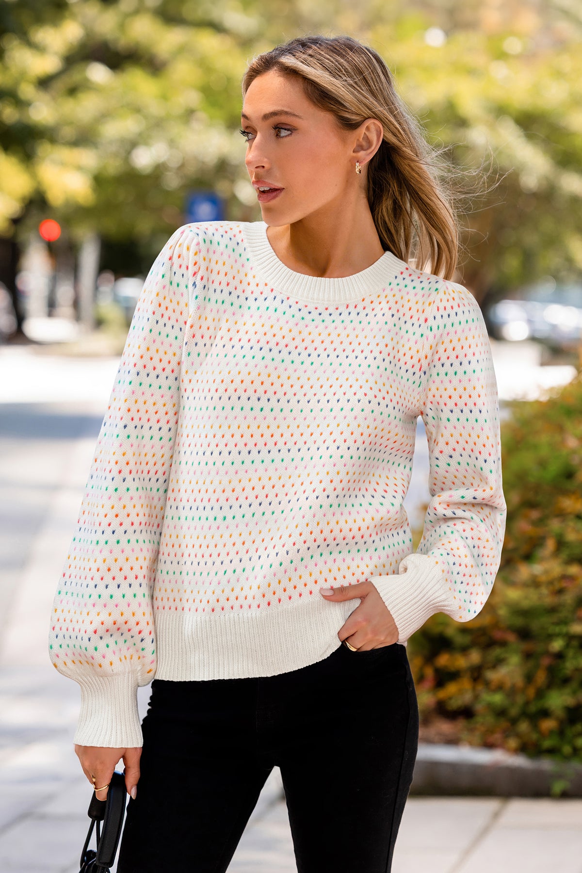 Piece by Piece Rainbow Sweater
